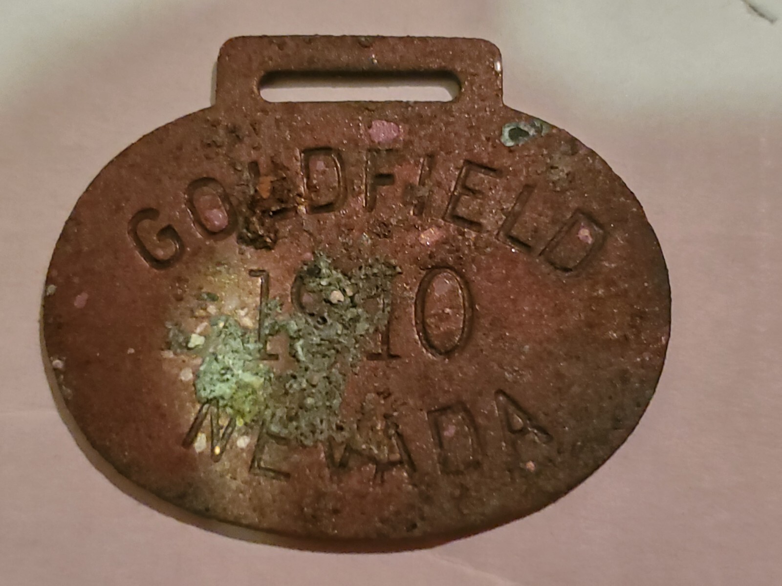 Goldfield Nevada NV 1910 Advertising watch fob, trade token, key, Hotel, fob (Y8
