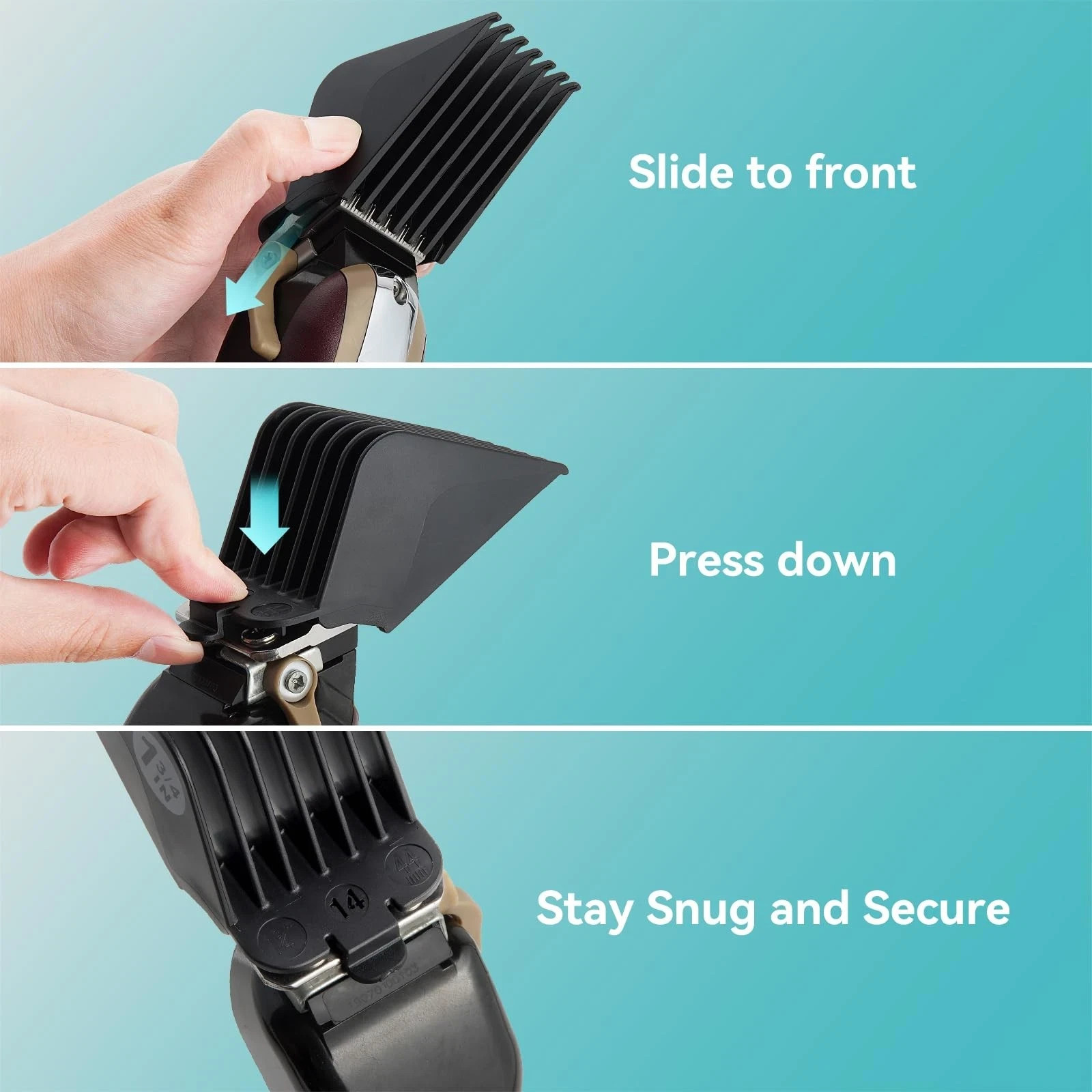 Clipper Guards Set 16 14 12 10 Compatible with Most Wahl Clippers Clipper Gui...