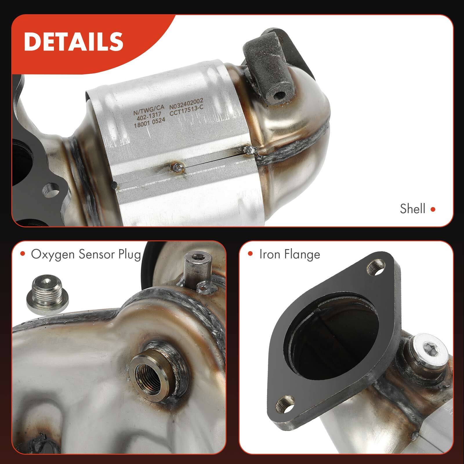 Front Side Catalytic Converter for Hyundai Santa Fe Tucson Kia Sorento Sportage