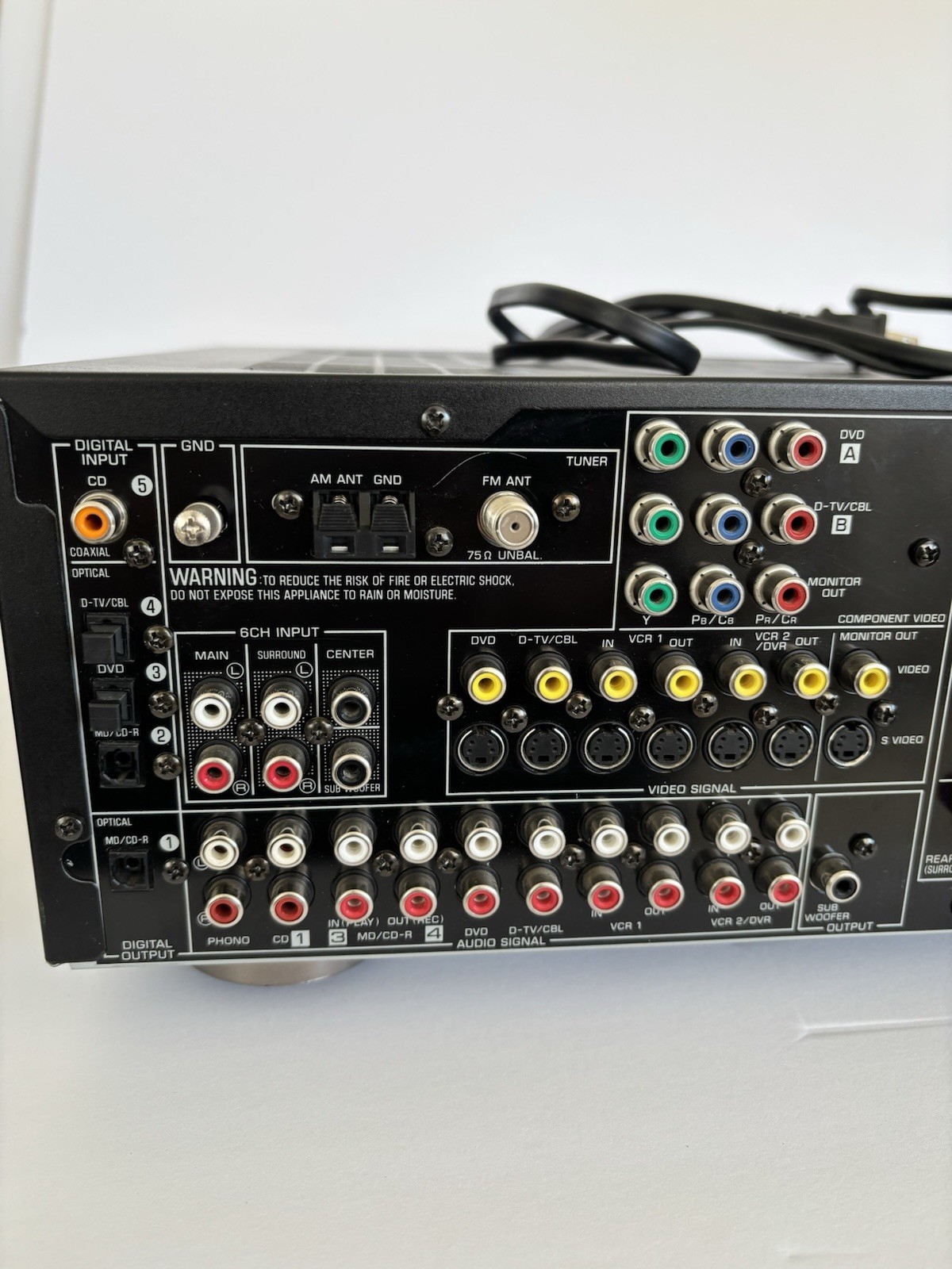 Yamaha RX V620 5.1 Channel 500 Watt Receiver Good Working Condition No Control