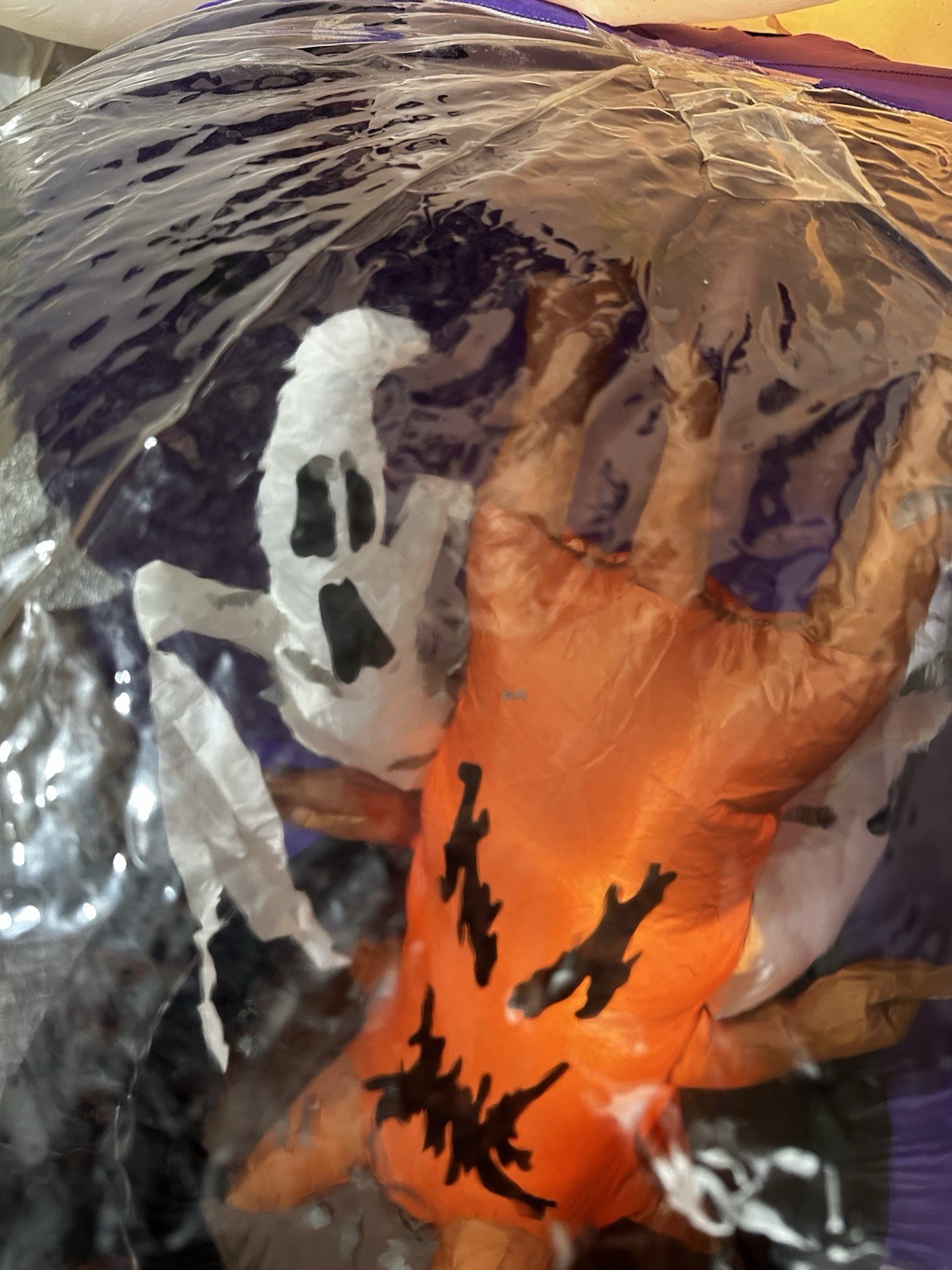 7 Feet Tall Inflatable Ghost Whirlwind Globe Flying Bat Skull Halloween Grave