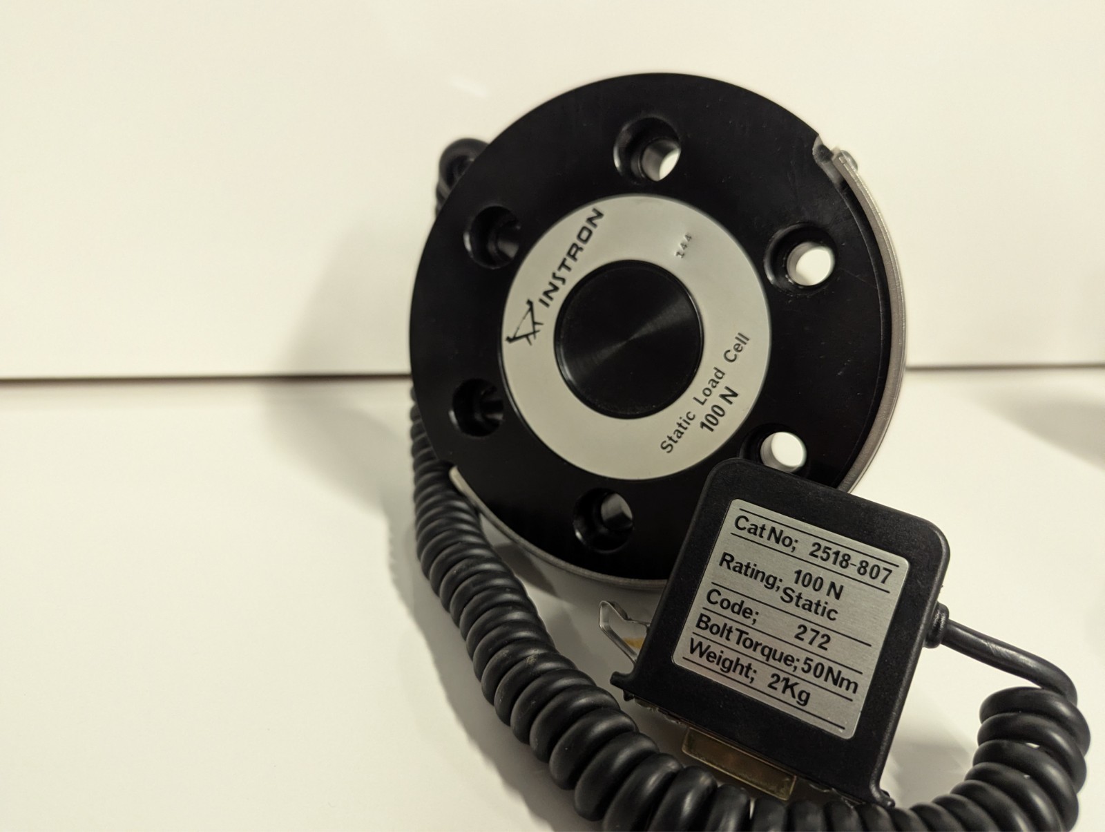 INSTRON 100N STATIC LOAD CELL 2518-807 (100N, 20 POUND)