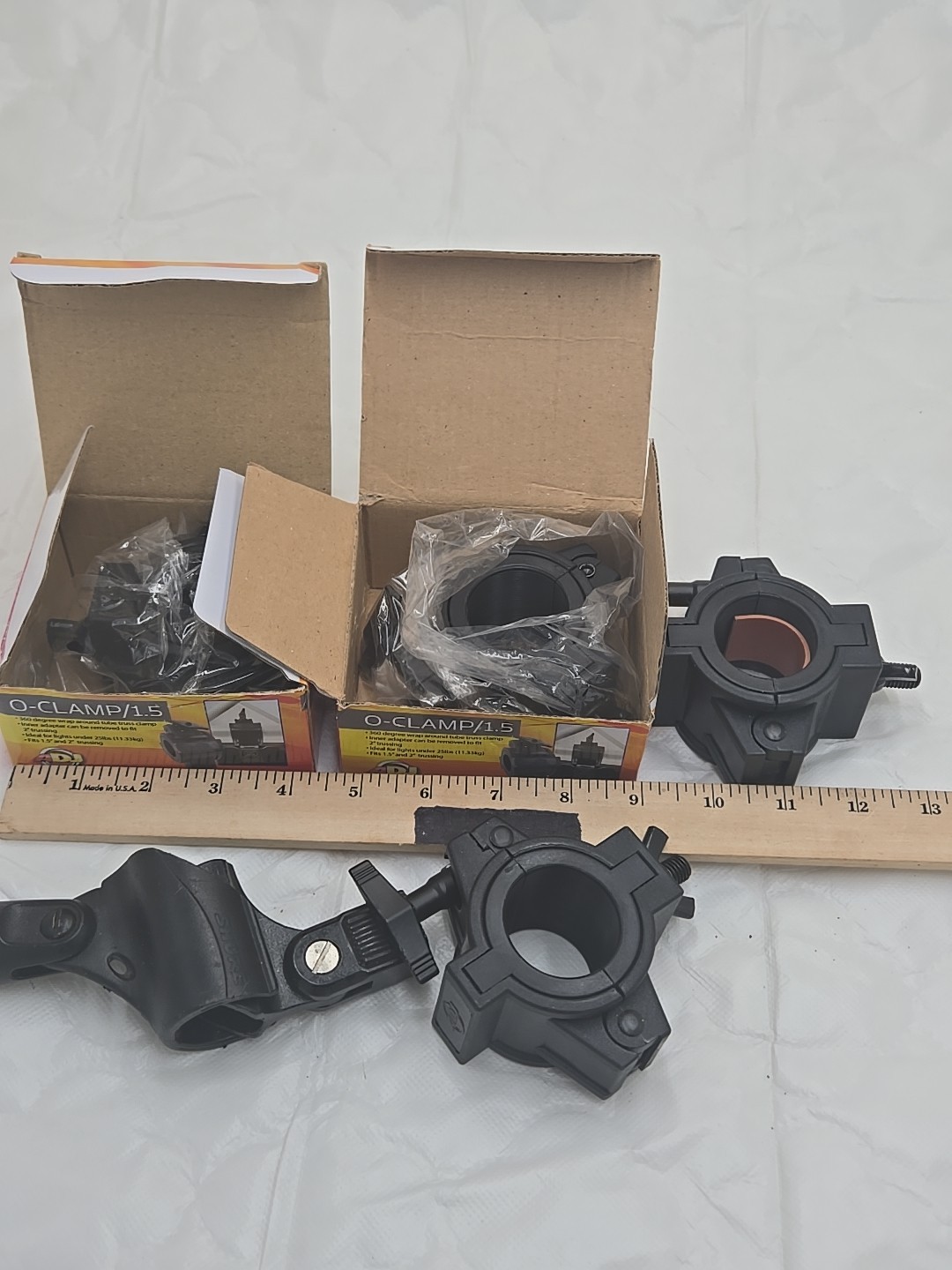American DJ ADJ Products O-Clamps Tube for 1.5"-2” Truss NIB Plus Extra Lot