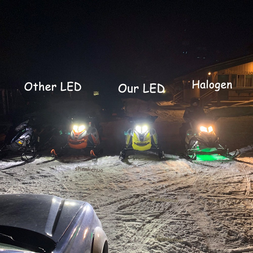 Pair Hi/Low Beam Bright LED LIGHT BULBS For SKI-DOO Gen4 pn 415130081 12v 100W