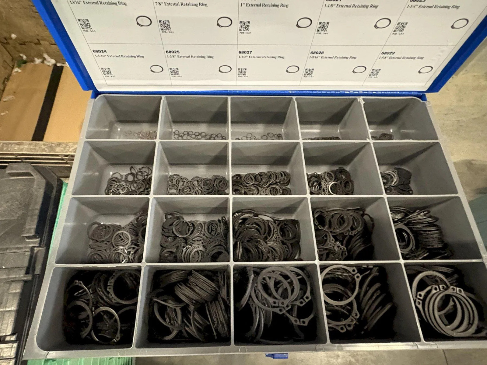 Fastenal 12 Drawer Parts Cabinet w/ Removable Drawers and Content