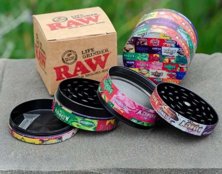 2 Inch Raw Grinder 4-Layer 50mm for Herb & Tobacco Alloy Metal [Random Design]