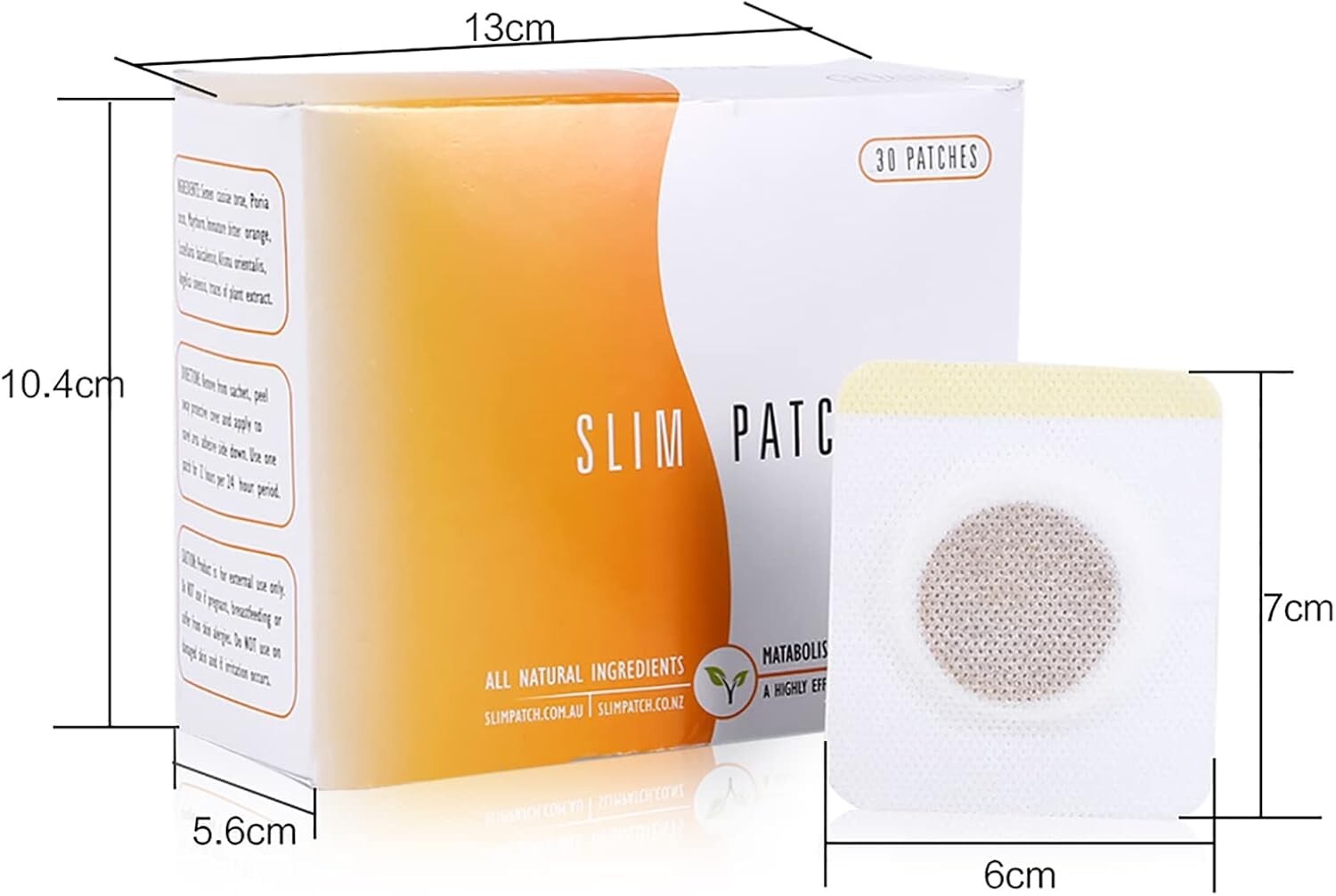 The Authentic & Original Slim Patch - Highly Effective Natural Weight Loss 30 Ct