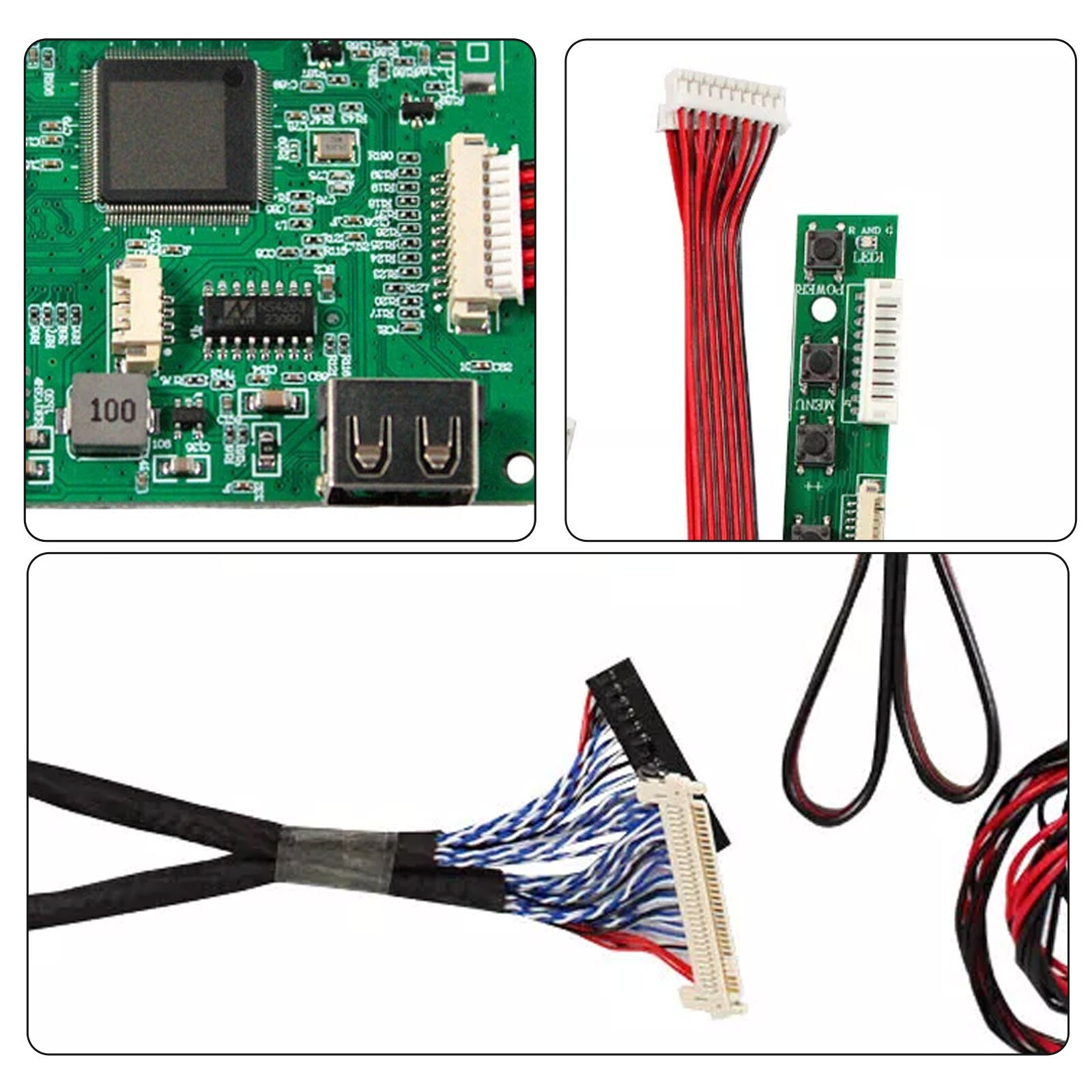 HD USB LCD Controller Board For 24inch 1920x360DV240FBM-NB0 LCD Screengq