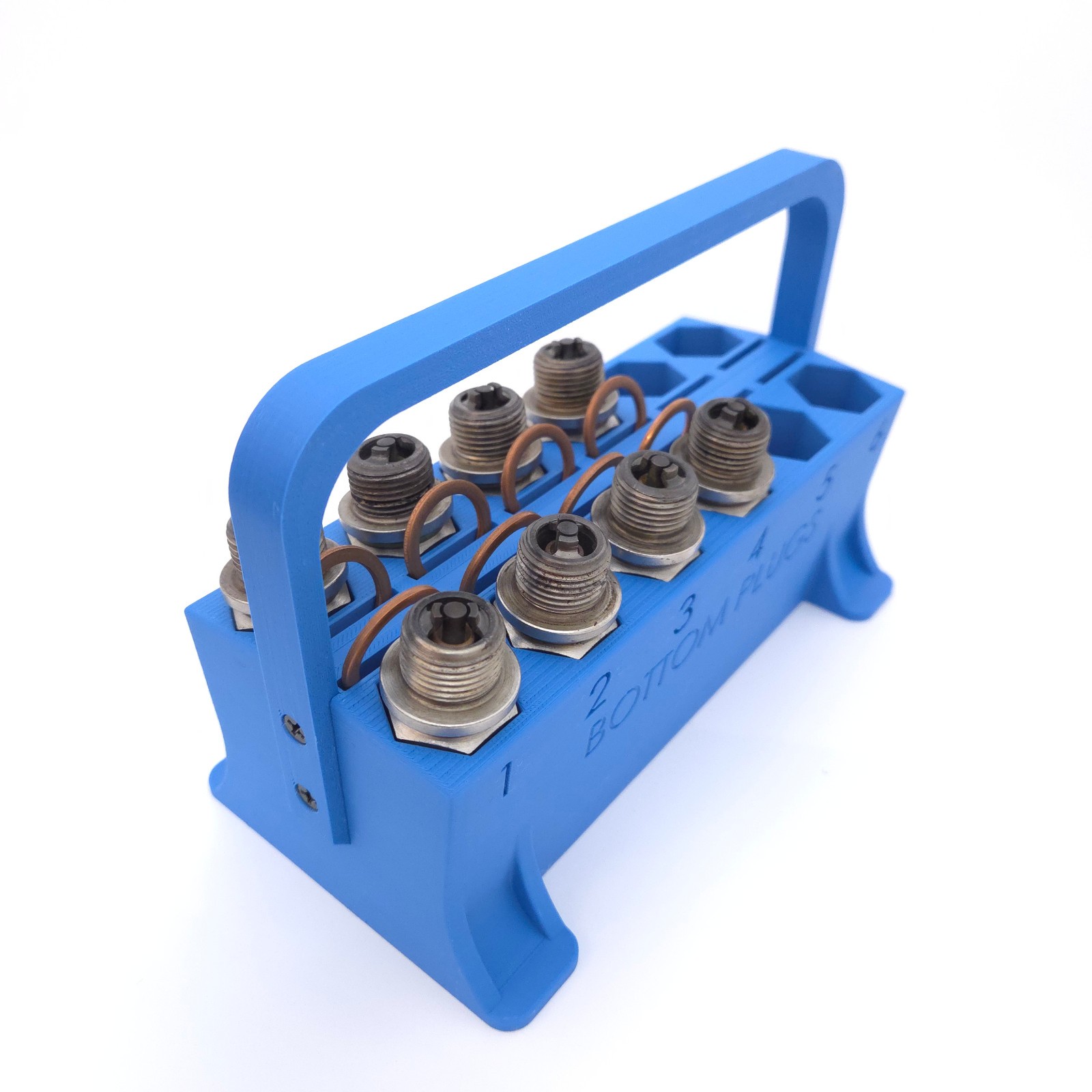 Aviation Spark Plug Tray - Plug Rack - Blue