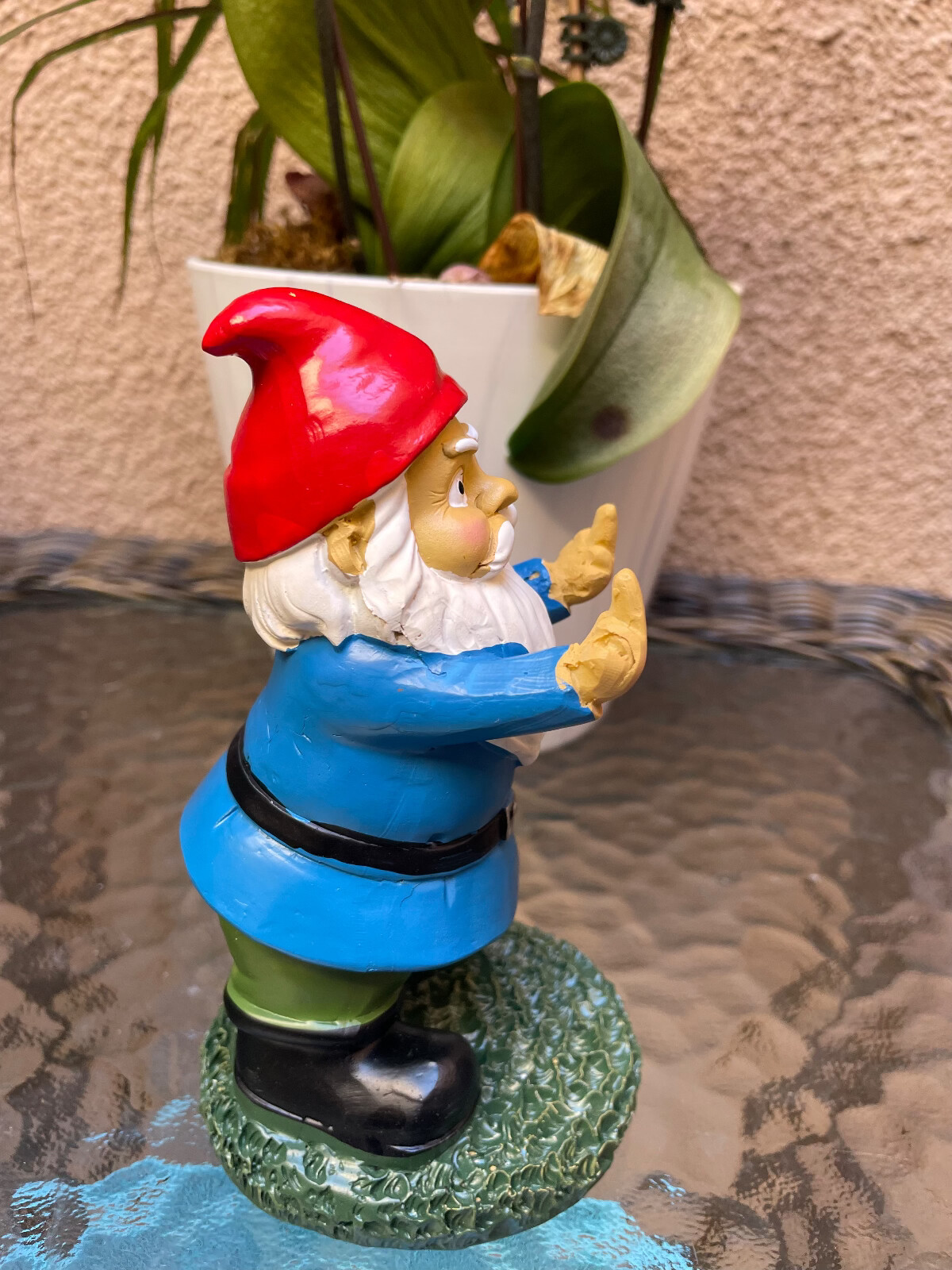 6" Height Garden Gnome Naughty Ornament Home Middle Size Statue Resin Dwarf US