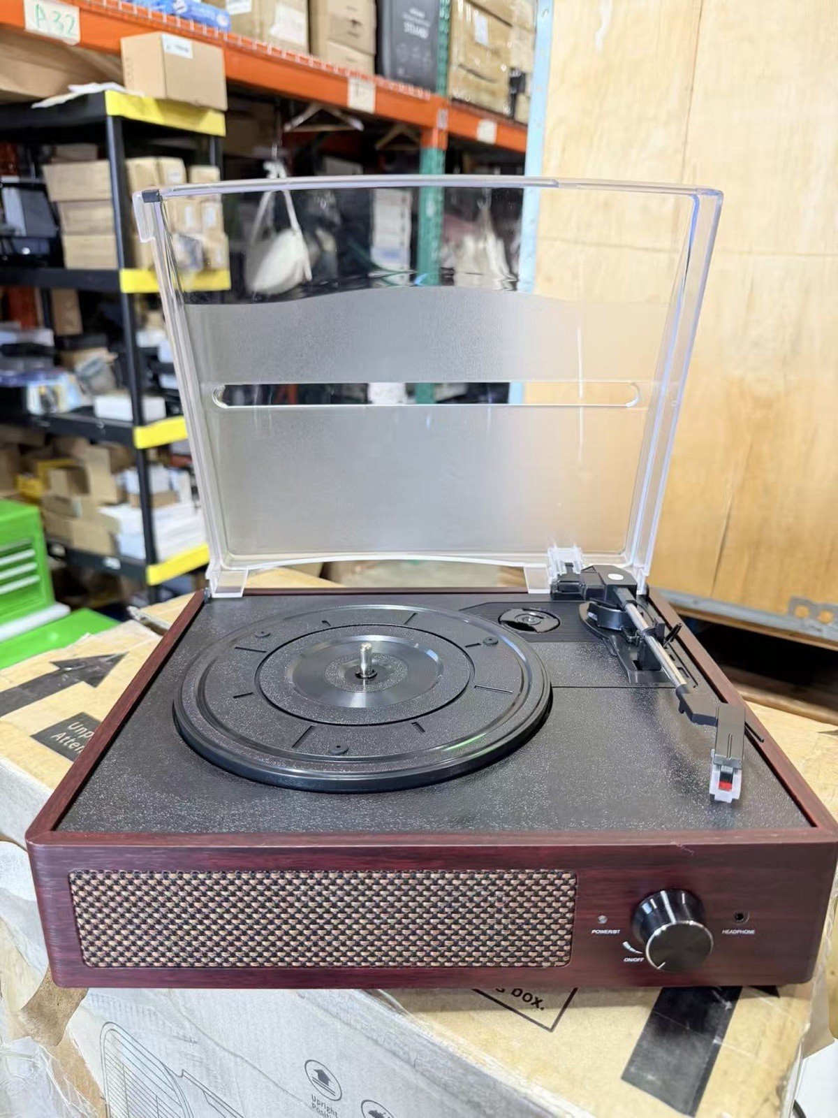 Vinyl Record Player Turntable Bluetooth 3 Speed Built-in Speakers Retro Portable