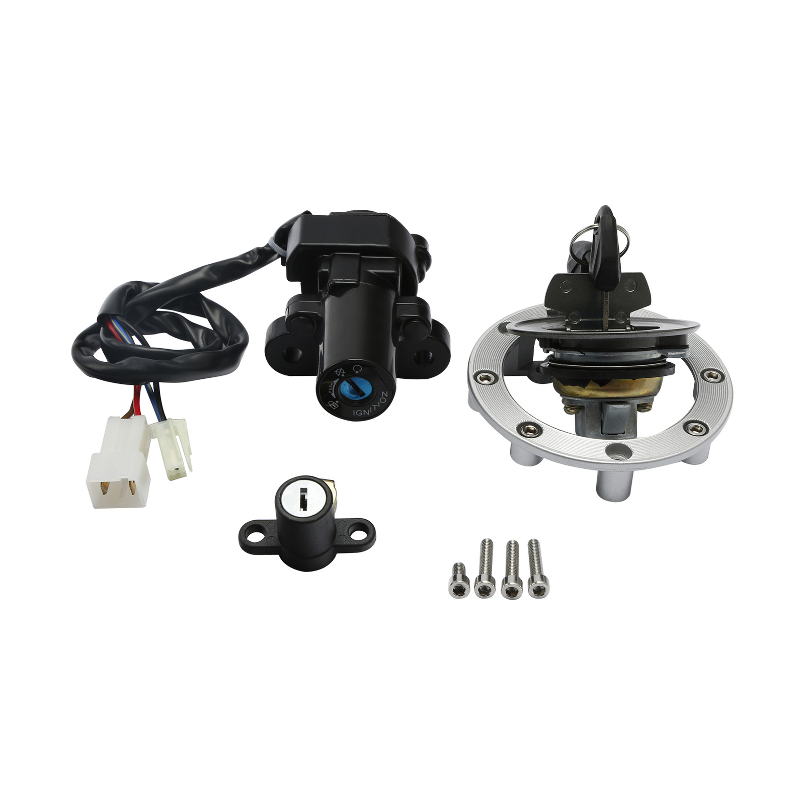Fuel Gas Ignition Switch Key Seat Lock Fit For Yamaha YZF R6 03-05 R1 2002-2003