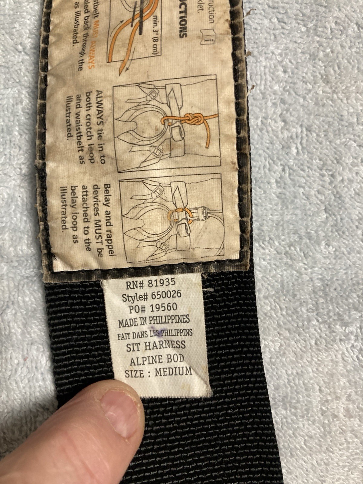 Black Diamond Alpine Bod Climbing Harness Pre Owned Size Medium