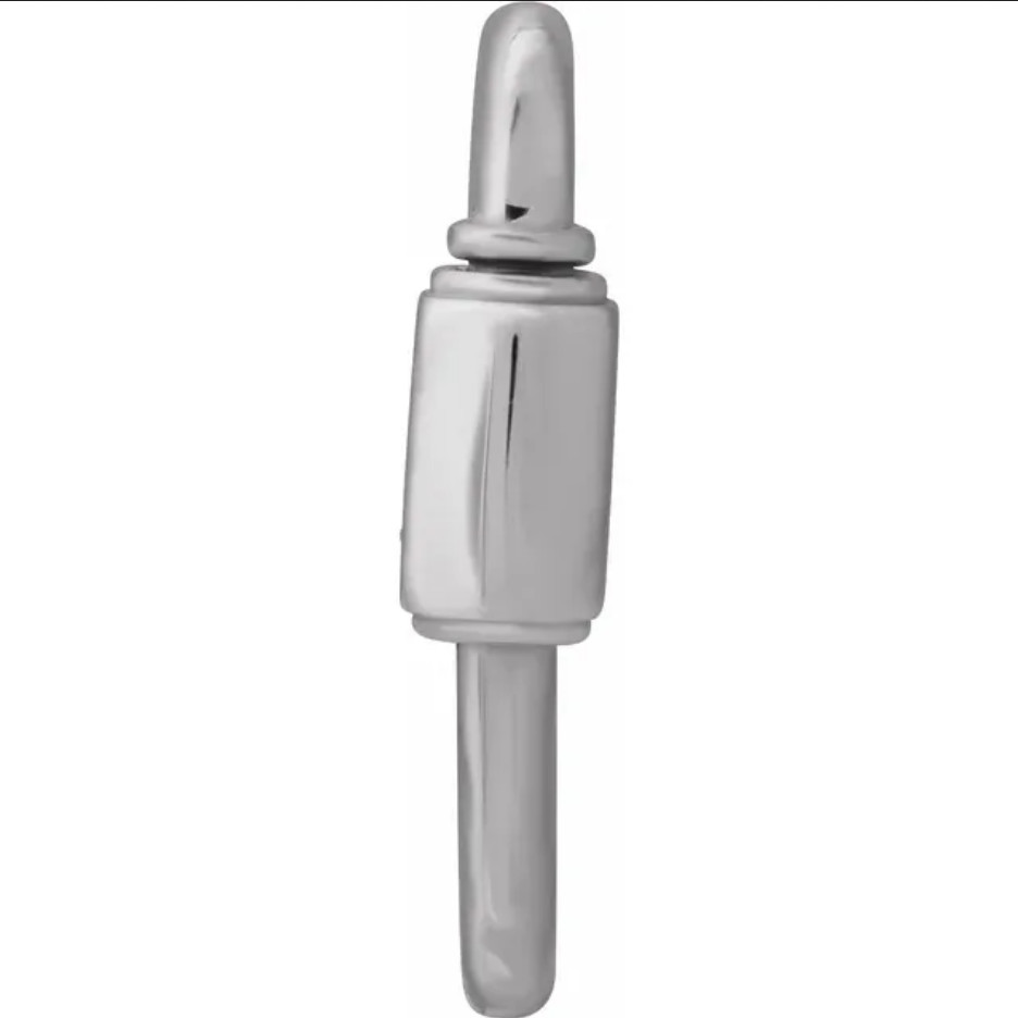 20mm 10k White Gold Charm Carabiner Lock Bail Enhancer Extender Pendant Screw On