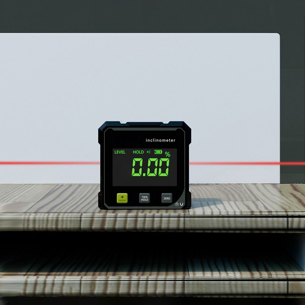 Digital Angle Finder with Laser, 4-Side Magnetic Angle Gauge for Woodworking US
