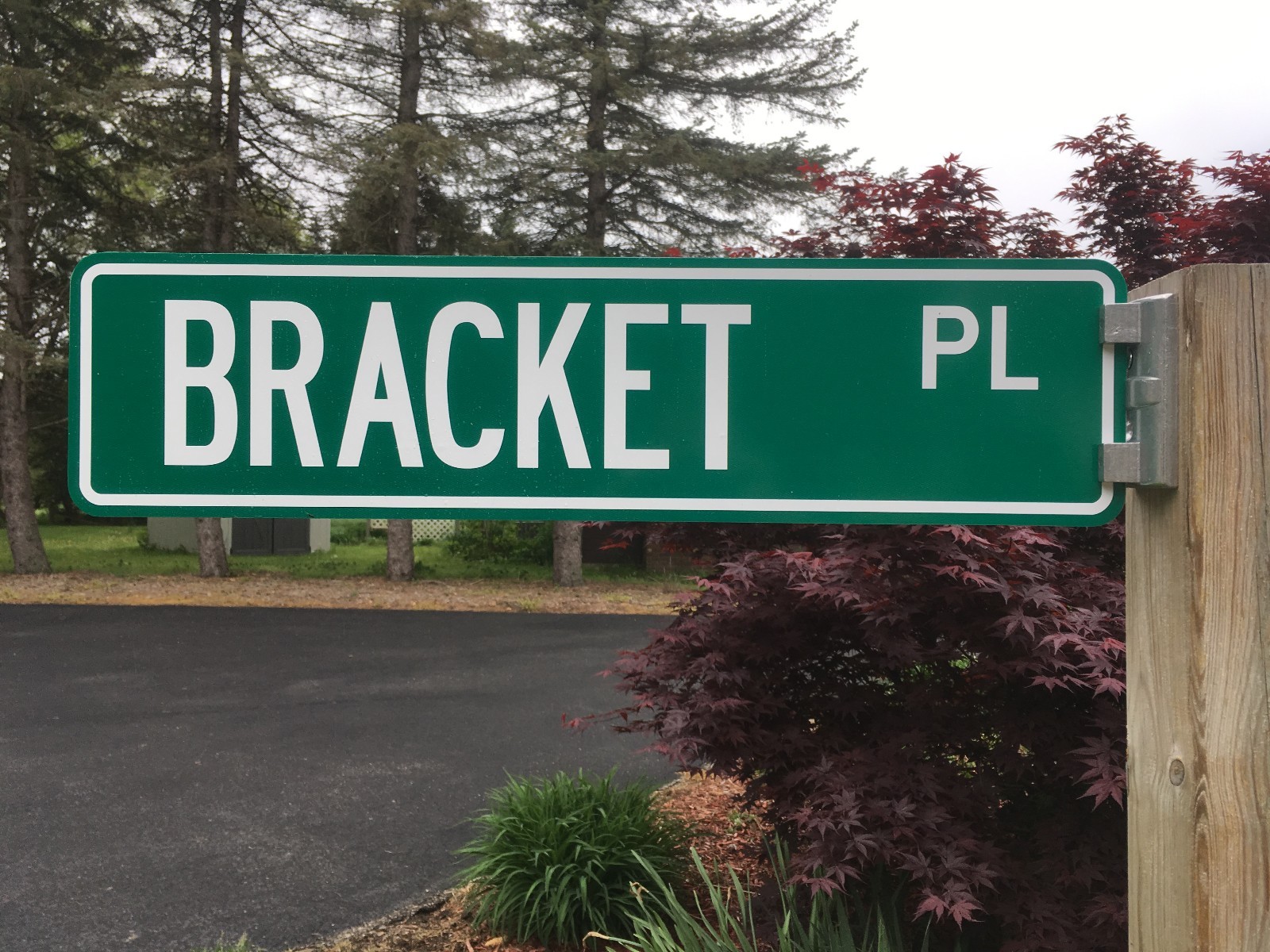 Street Sign Bracket - for 4" x 4" wood post