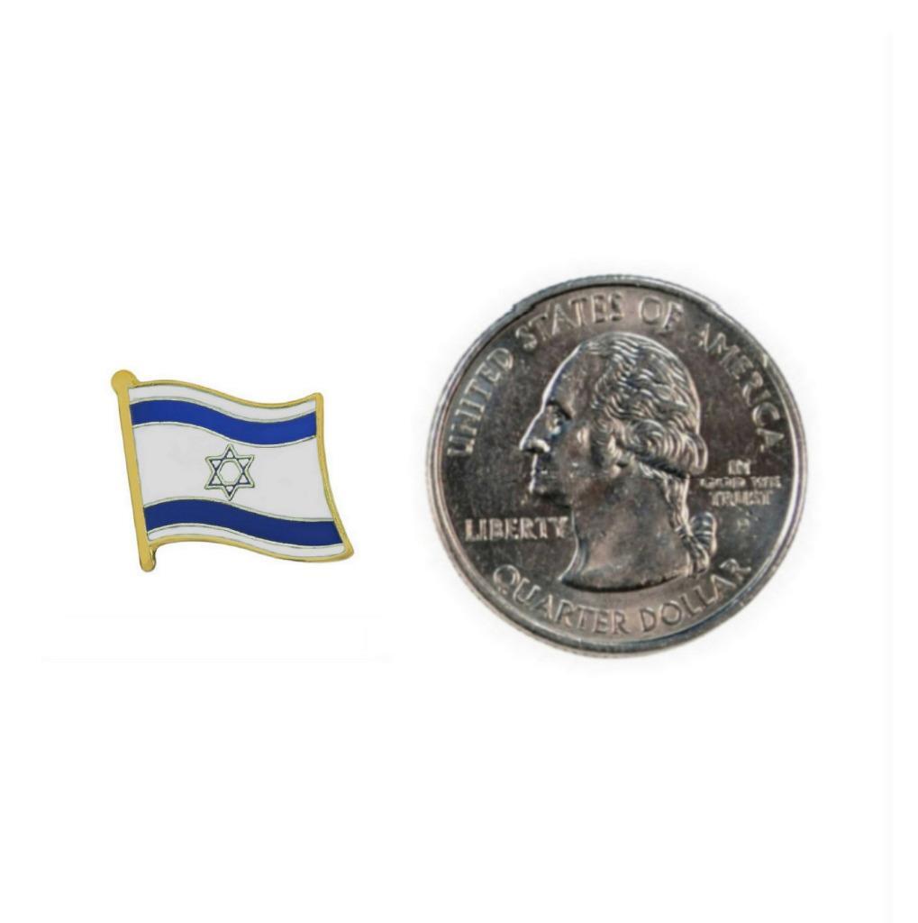 Israel Flag Pin 0.5 Inch Israeli National Pride Lapel Badge