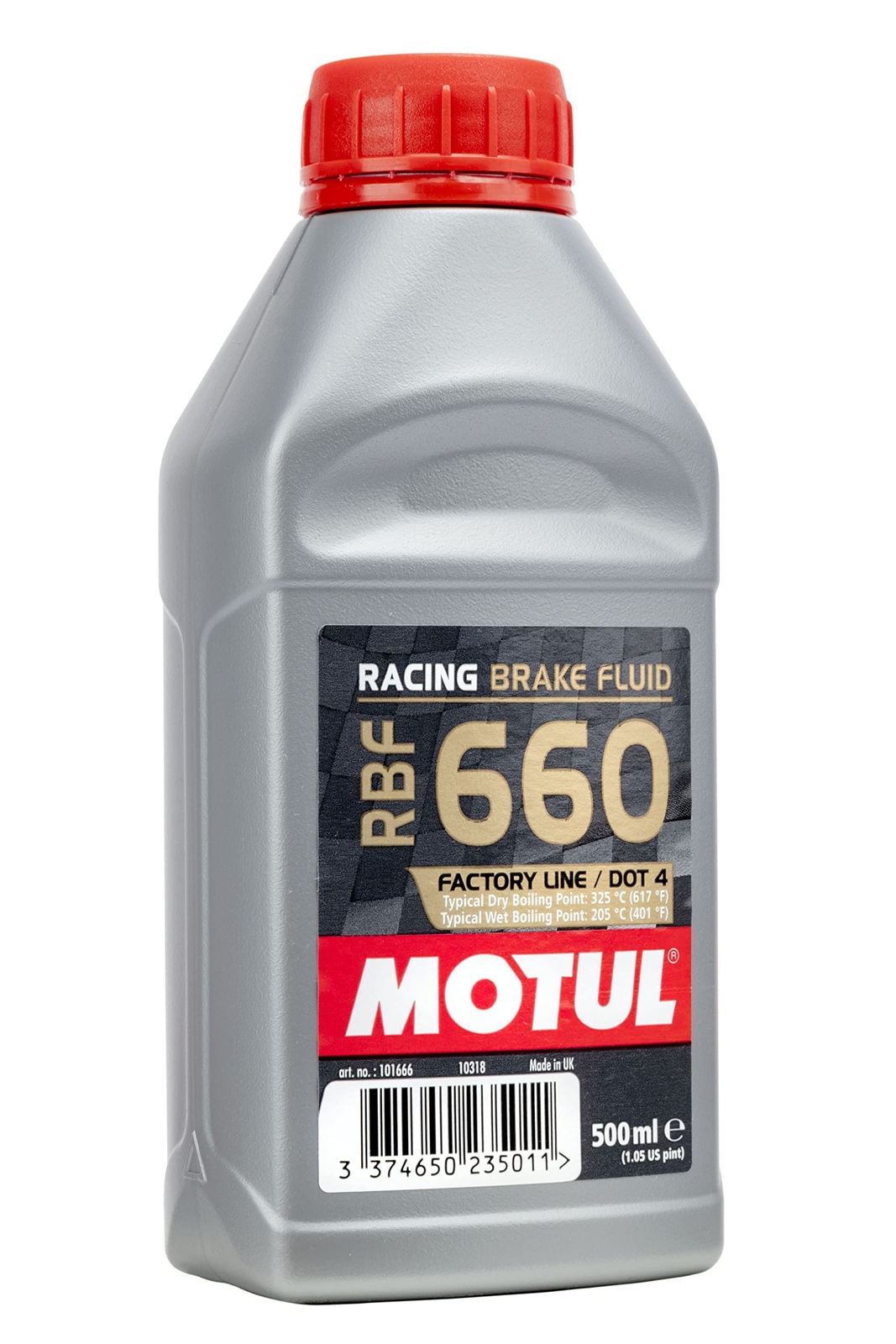 Motul 101667 RBF 660 Dot-4 100 Percent Synthetic Racing Brake Fluid - 500 ml