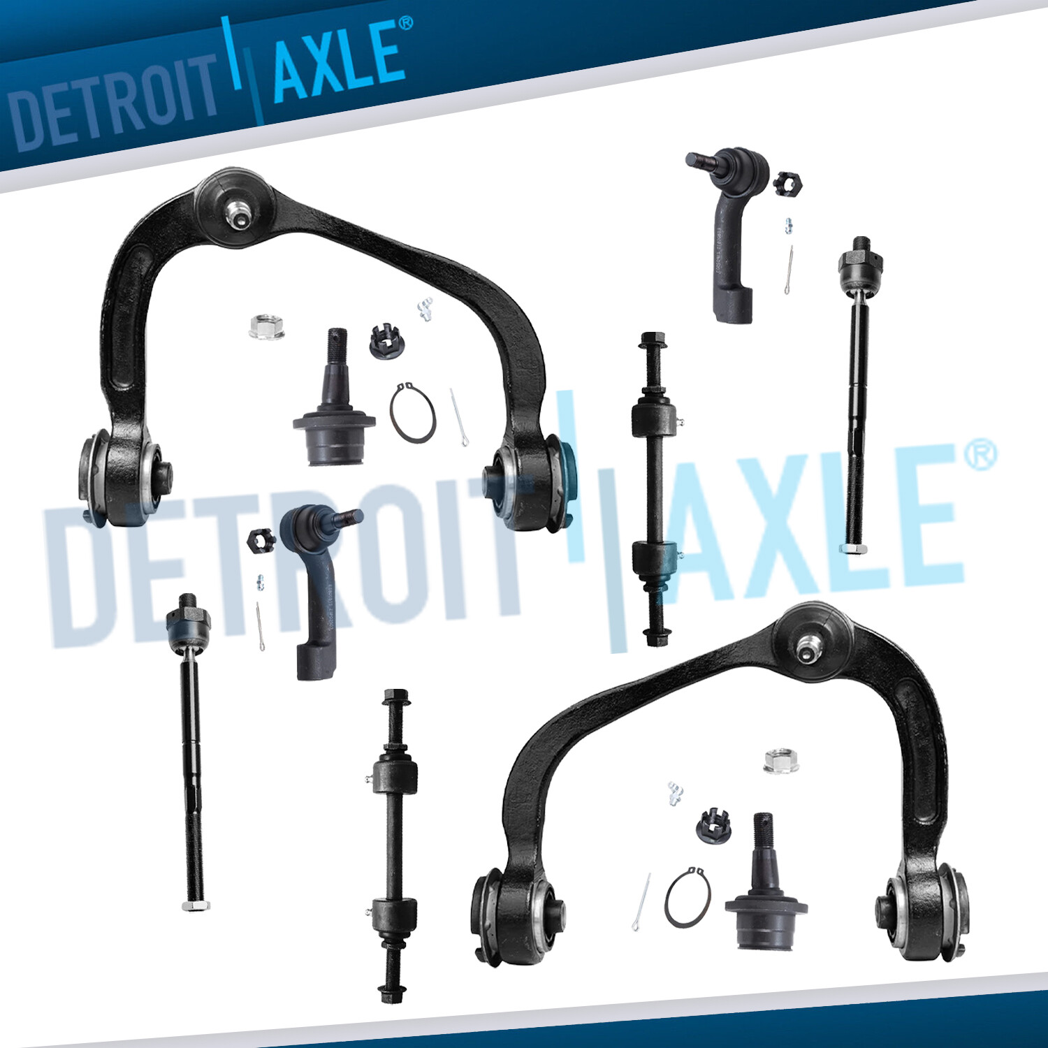 4x4 Front Control Arms Tierods Kit for 2009 2010 2011 2012 2013 2014 Ford F-150