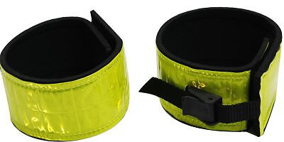Showman Reflective Yellow Vinyl Neoprene Leg Bands