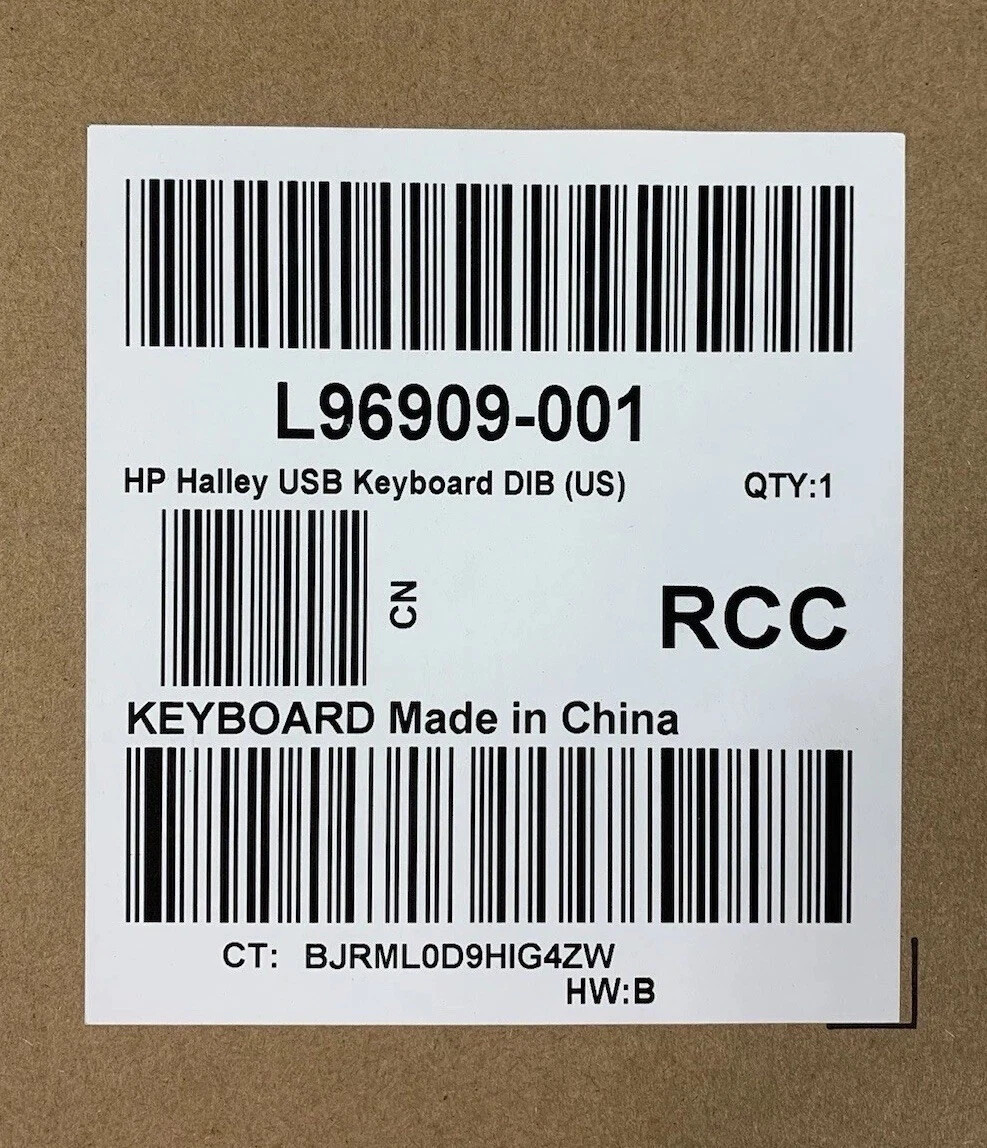 NEW SEALED ! HP L96909-001 Halley Wired USB Slim Keyboard (Lot of 10)