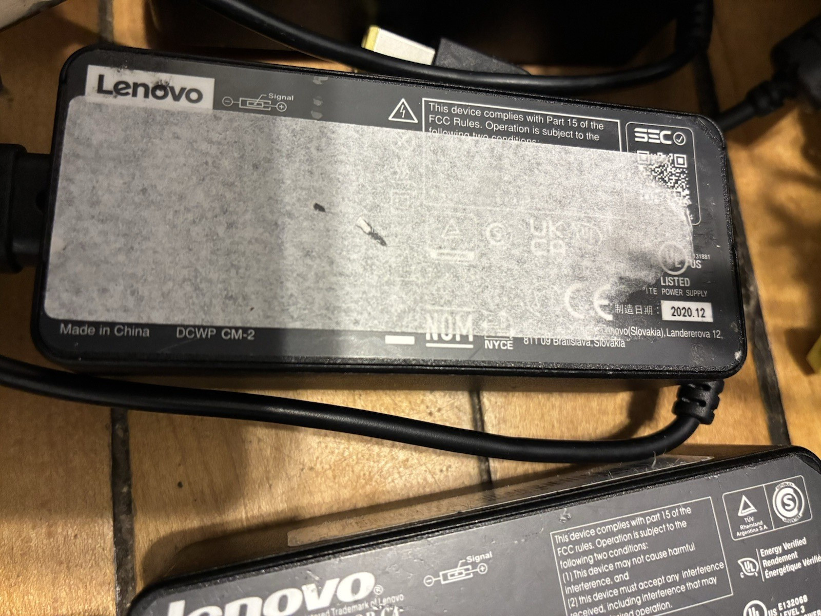 Lenovo 45W 65W 90W + ThinkPad Laptop Adapter Charger Yellow Slim Tip Lot of 38