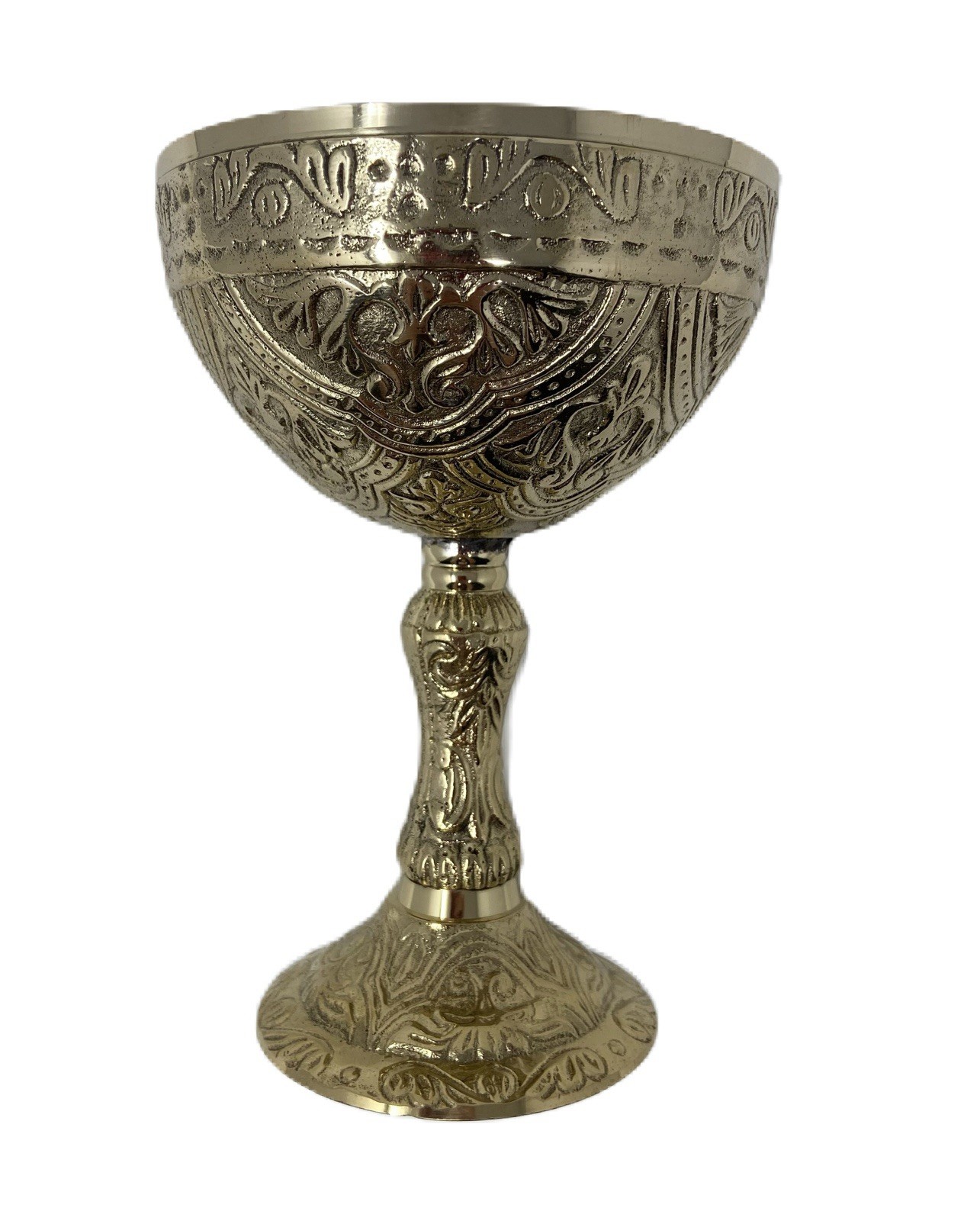 Medieval Brass Goblet Handmade Chalice  Drinkware Royal Wedding Gift 7oz