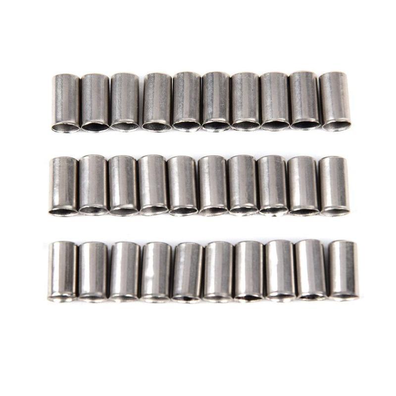 100x Bike Cable End Caps Brake Shifter Cover Housing Ferrules Silver Aluminum