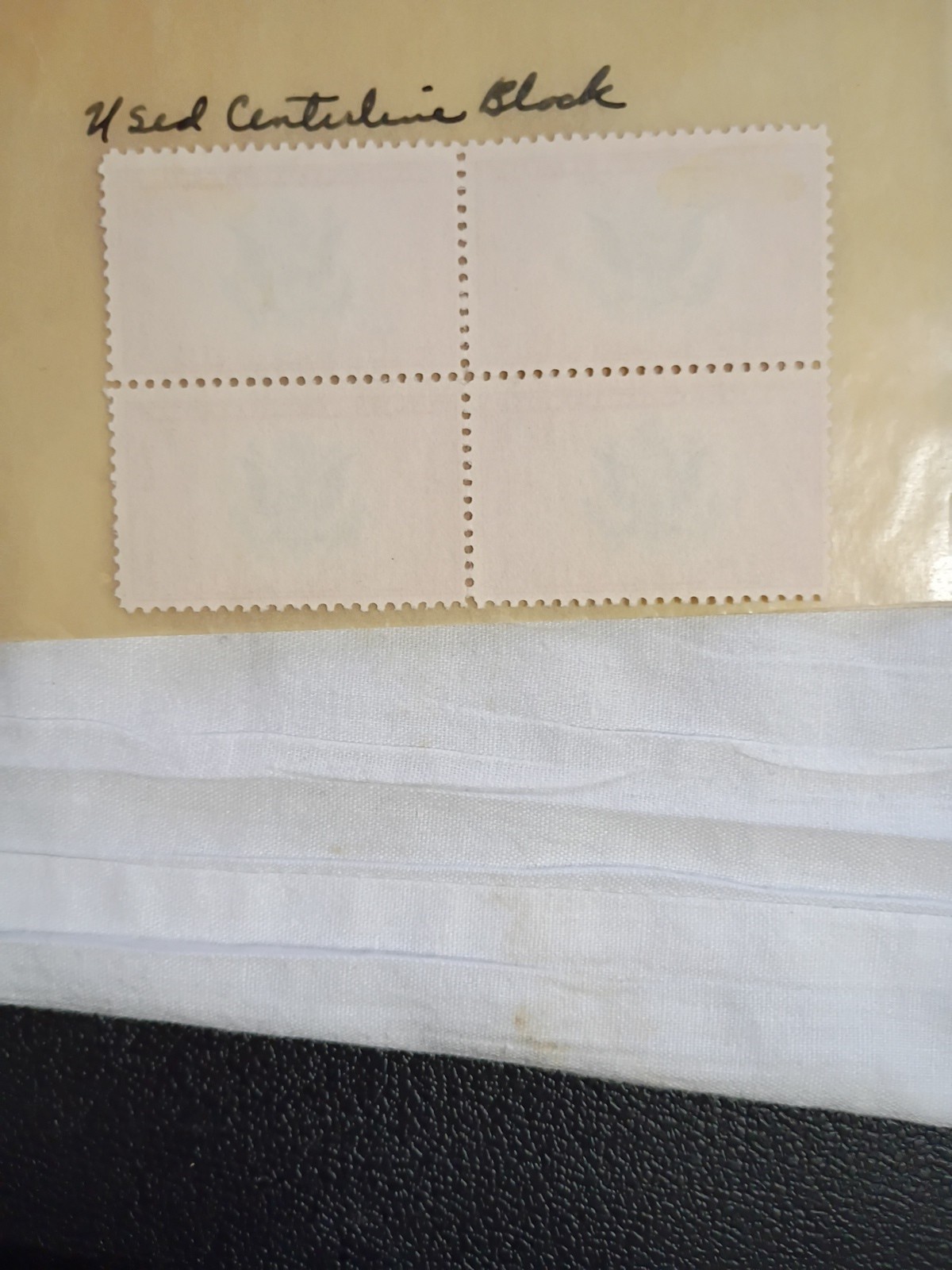 US Scott #CE2 Great Seal Used- Center Line Block of 4. Perfect