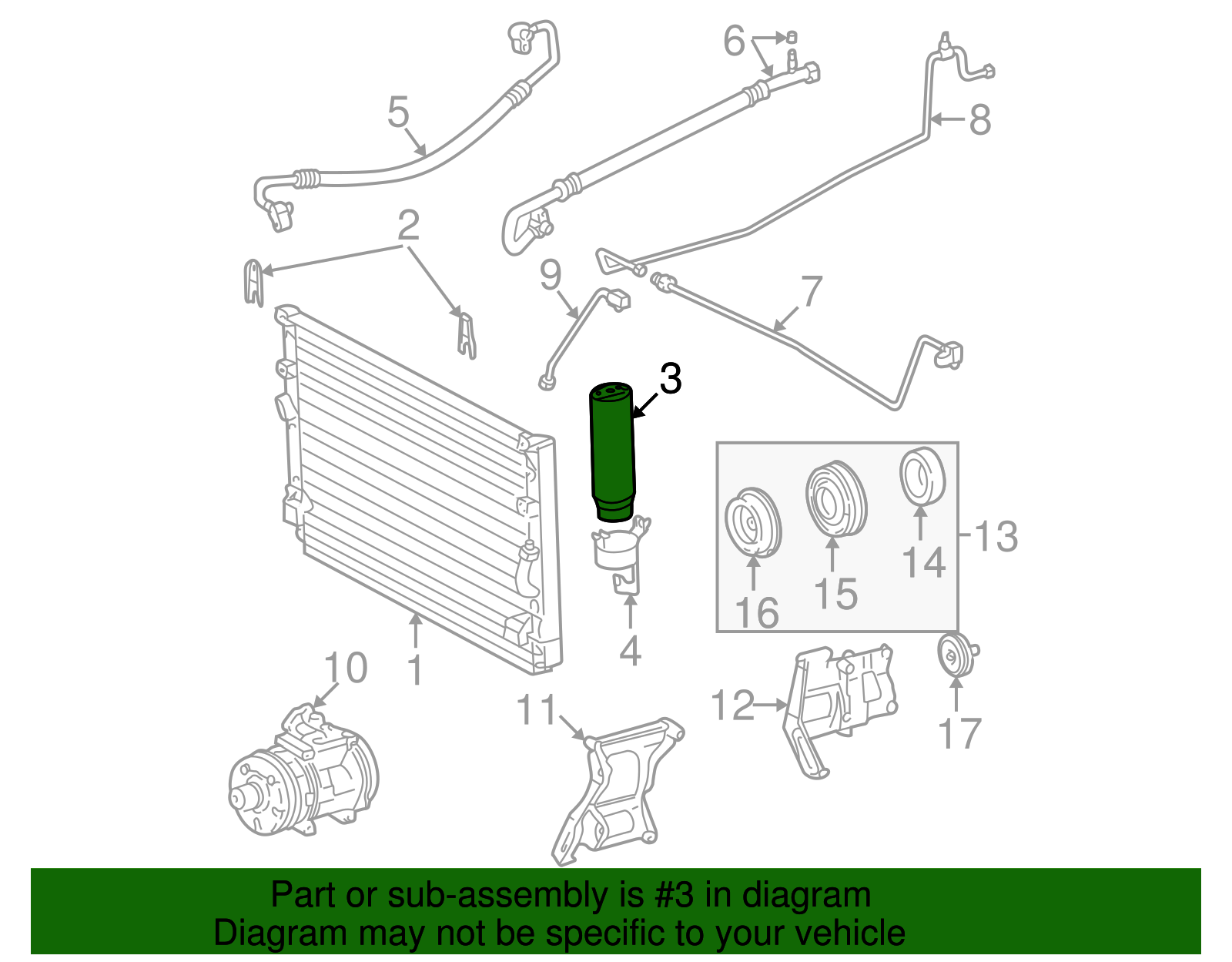A/C Receiver Drier Toyota Genuine Part OEM/New