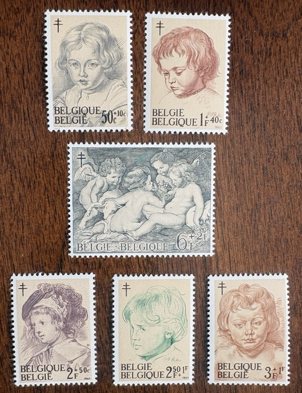 Belgium: 1963. Complete Set of 6 Semi-Postal. SC# B-747-B752, MNH Lot # 09-01132