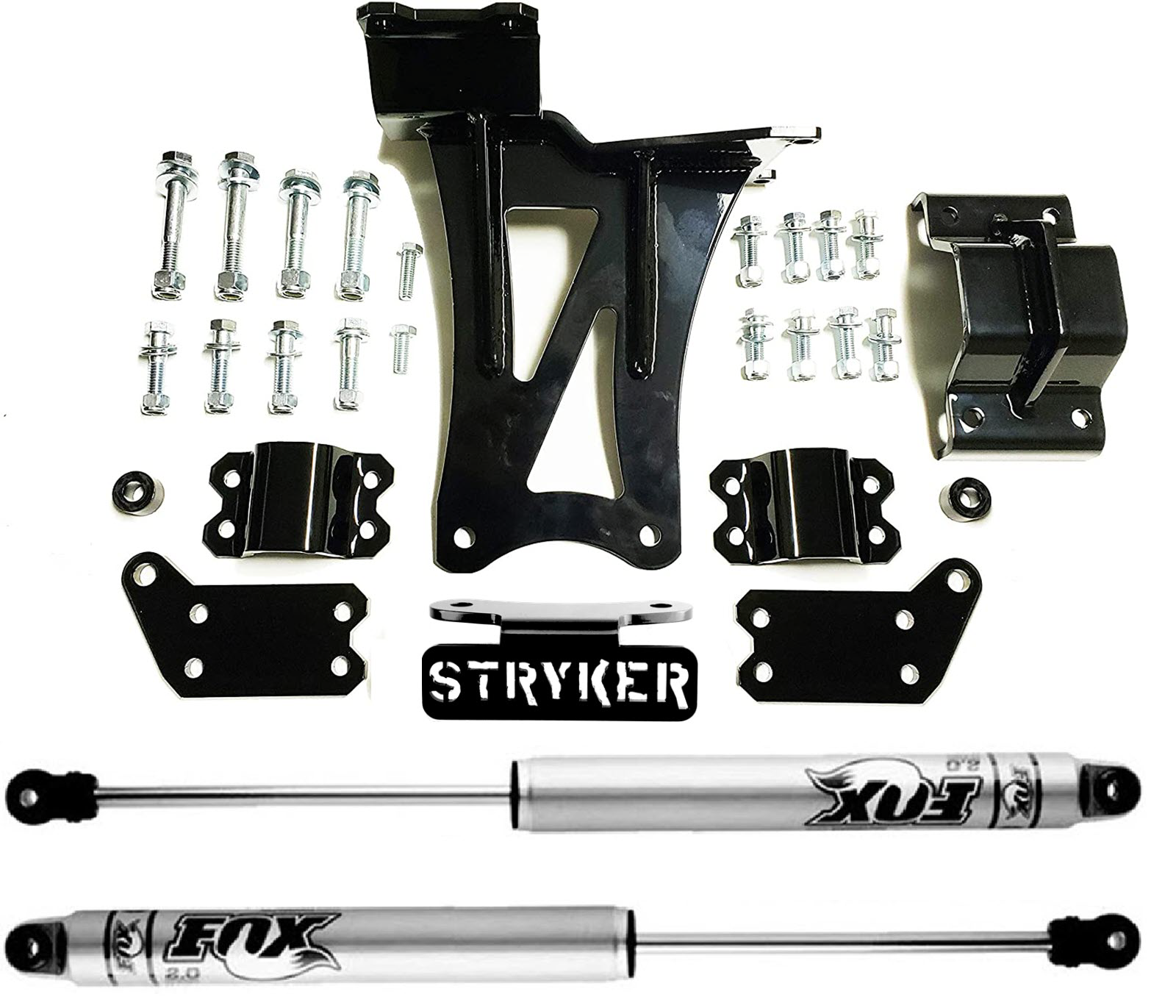 Fox 2.0 V1 Dual Steering Stabilizer for 2023 Ford F250 F350 Super Duty 4WD