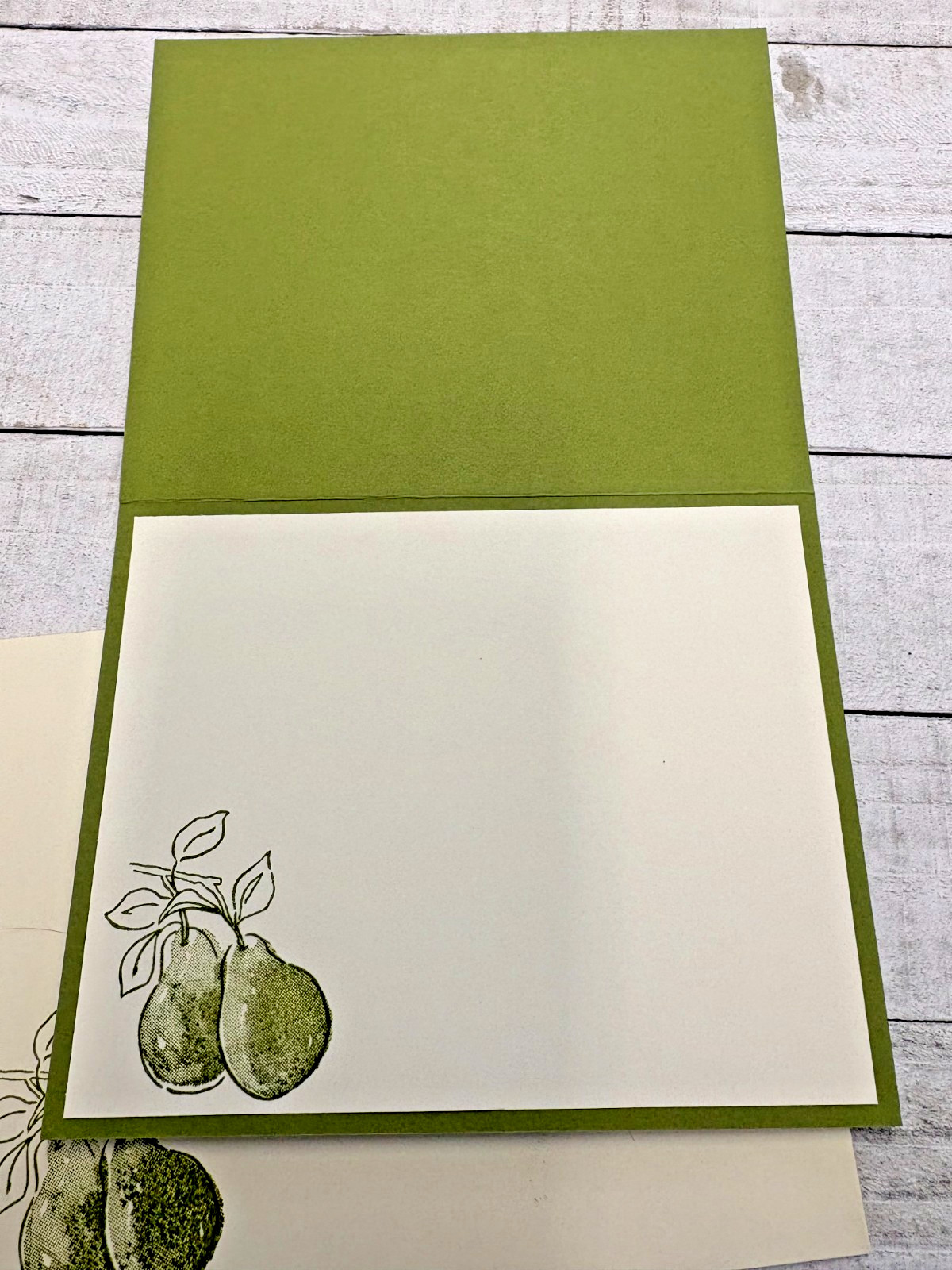 Stampin' Up! Card Kit - PAINTERLY PEARS - All Inclusive Set of 4 Cards