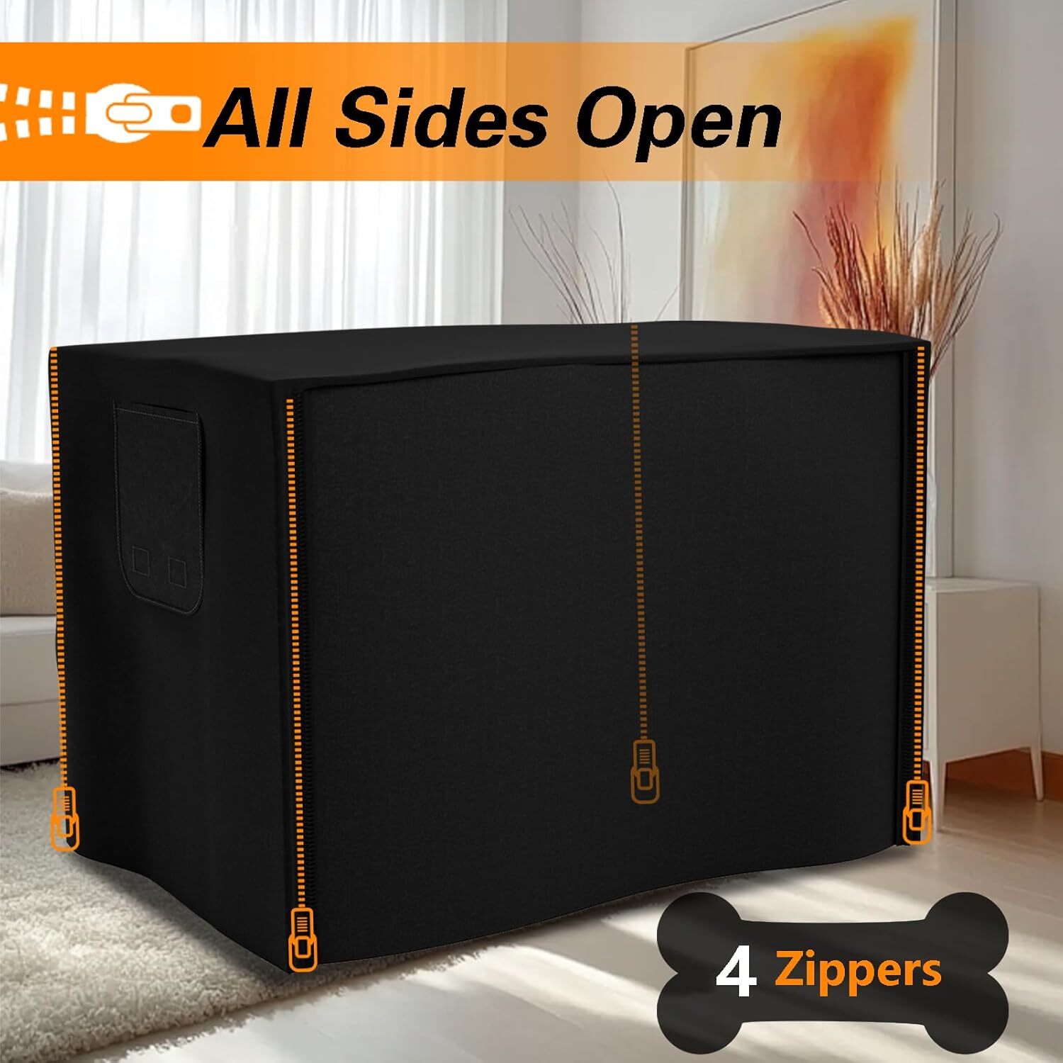 Dog Crate Cover 48 In XL Dog Kennel outside Cover for Large Dogs 420D