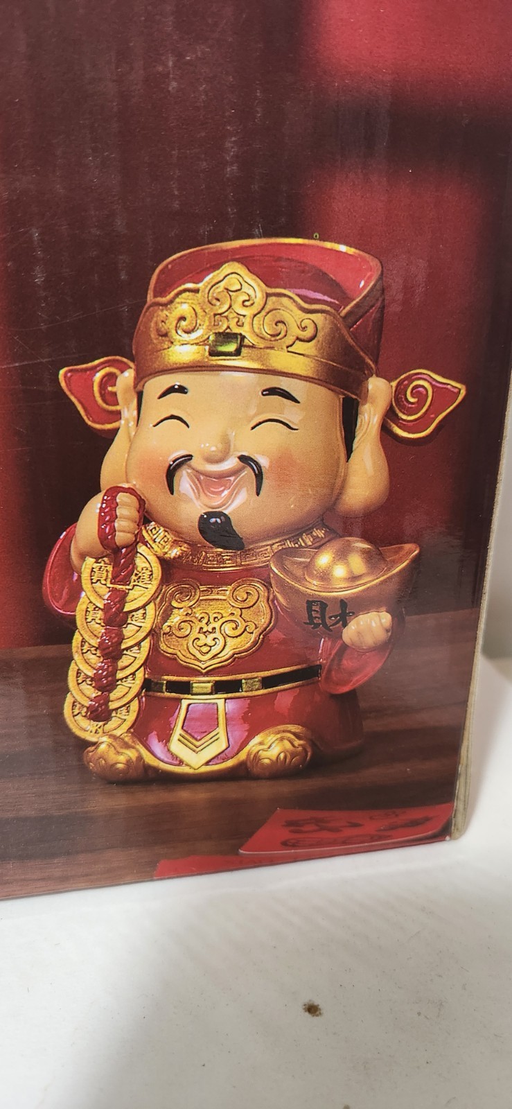 God Of Fortune, Set Of 5 Chinese Oriental Forklore Figures Whimsical Collectable