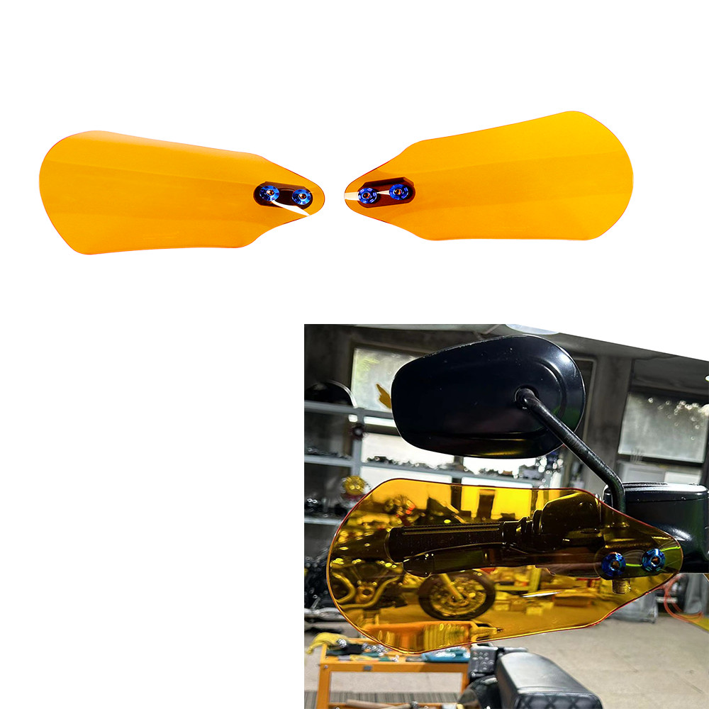 PMMA Orange Acrylic Hand Grips Guard Handguards For Harley Touring Softail Dyna