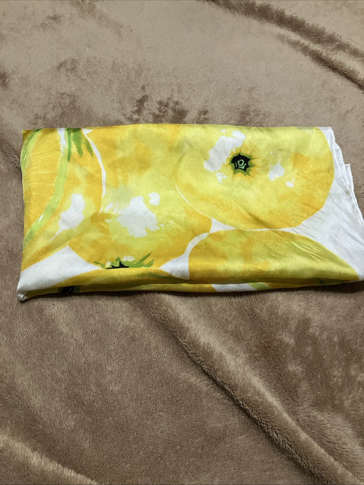 ECHO Silk Scarf LEMONS Print 21’