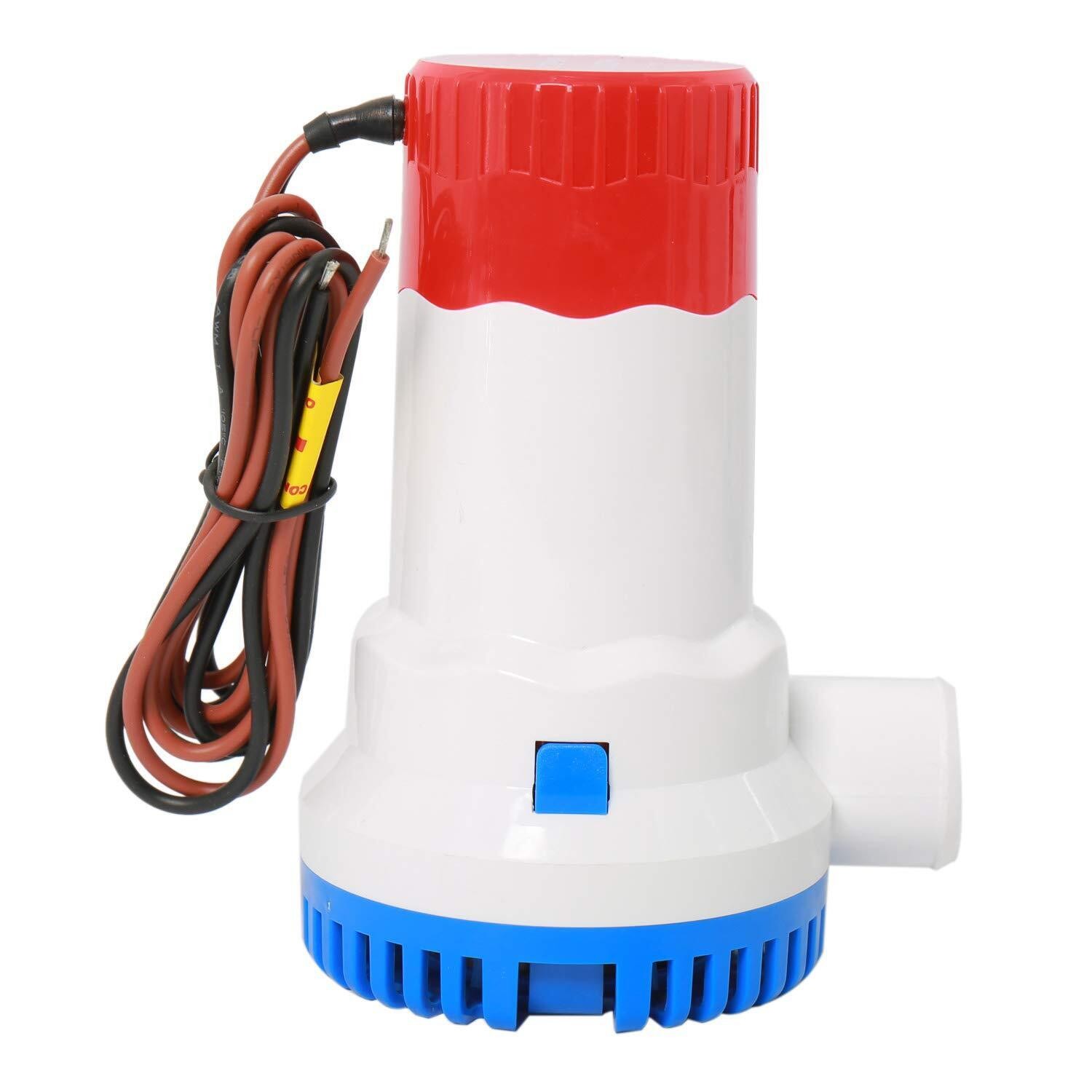12V 1500GPH Bilge Pump Marine Boat Yacht Submersible Water Pump w/ Float Switch