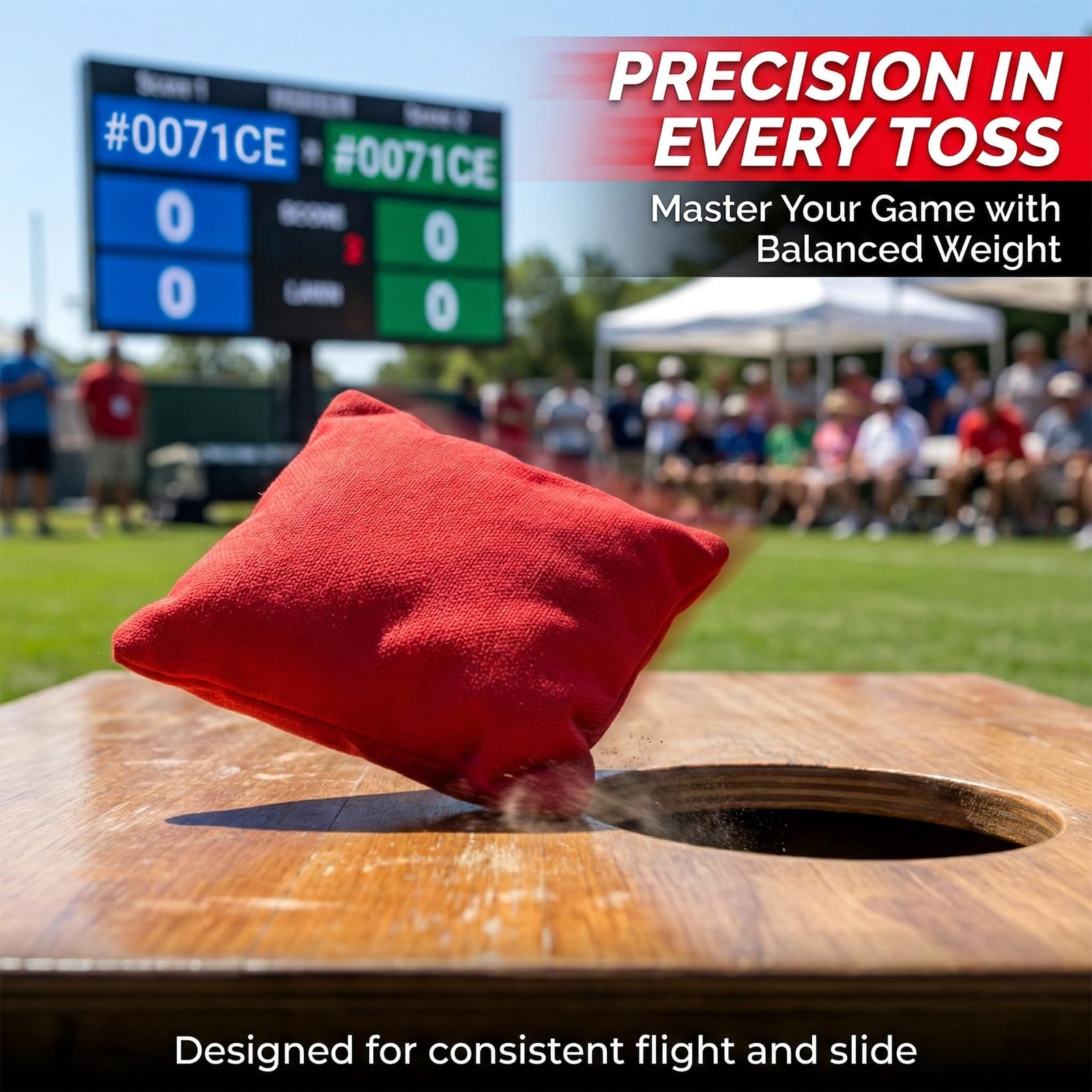 8 PCS Cornhole Bags - Bean Bags for Cornhole, 4 Black and 4 Red, Each Weighs ...