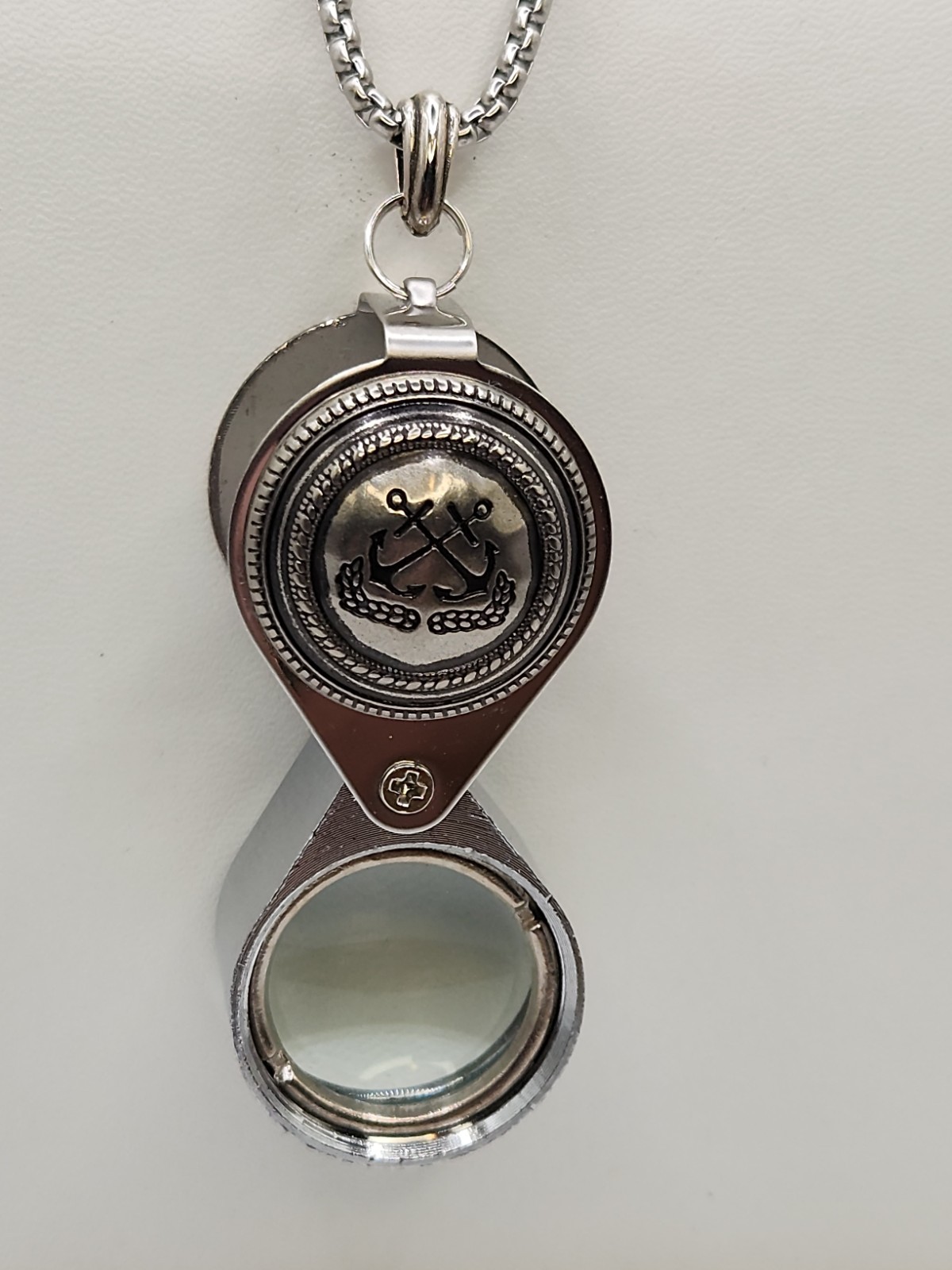 30× Jewelers Loupe Necklace Magnifier Loop Magnifying Glass Jewelry Nautical