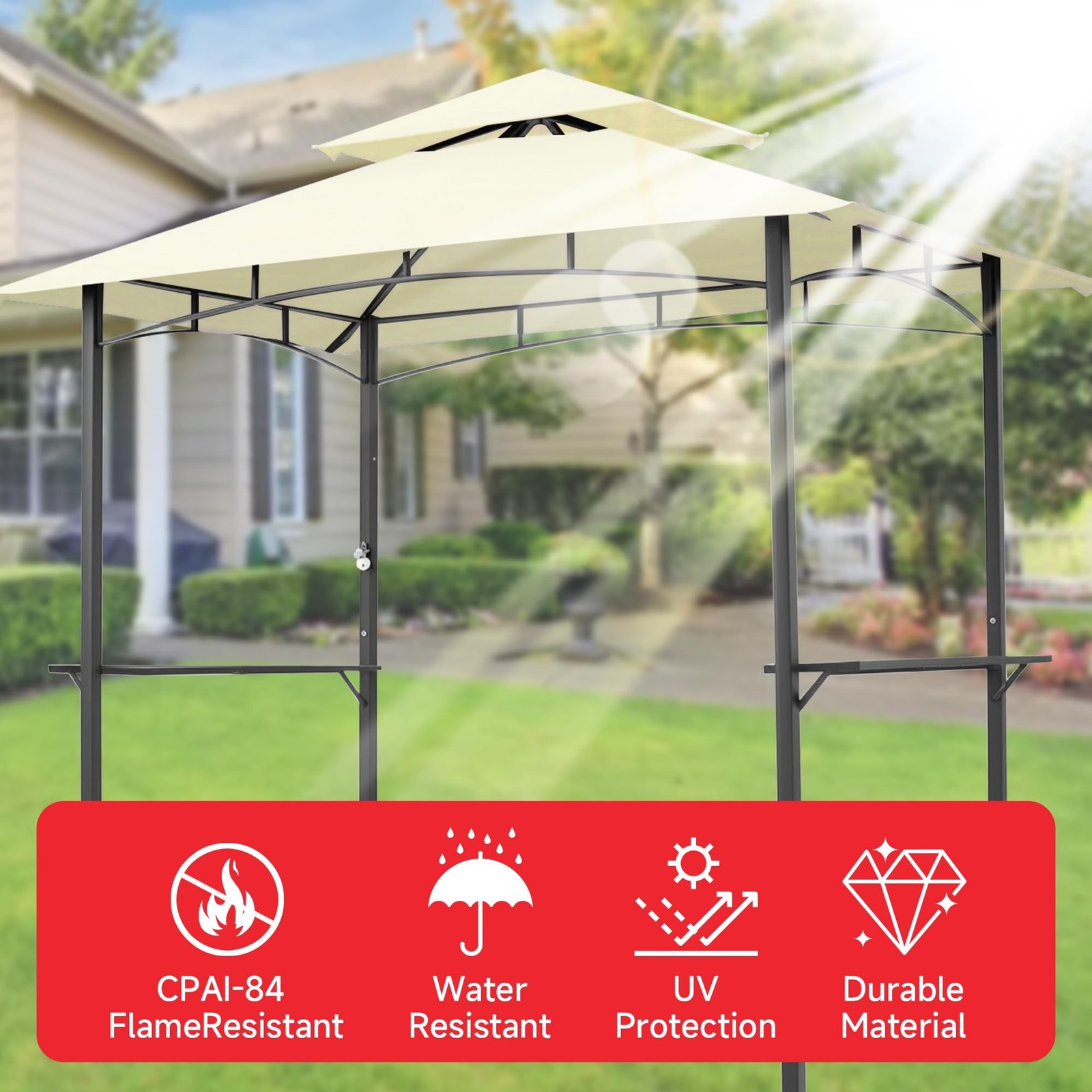Gazebo Canopy Replacement Top - Grill Gazebo Replacement Canopy Roof – 5x8