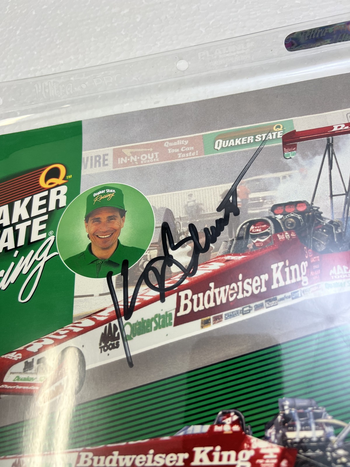 Kenny Bernstein Autographed Quaker State Racing Budweiser King NHRA Drag SIGNED