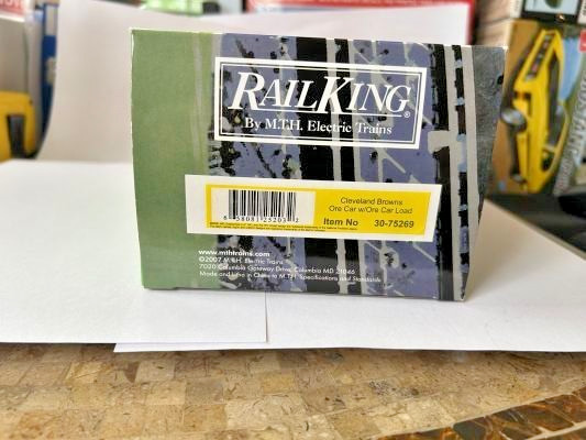 MTH RAILKING TRAINS RARE NFL CLEVELAND BROWNS O27 ORE CAR 30-75269 NEW IN BOX