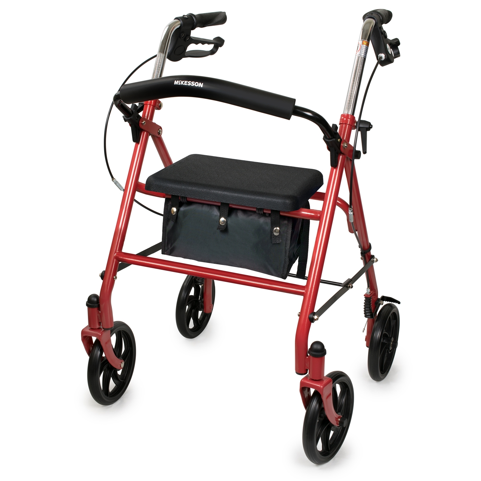 McKesson Rollator 300 lbs. 31 to 35 Inch Handle Height 146-10257RD-1