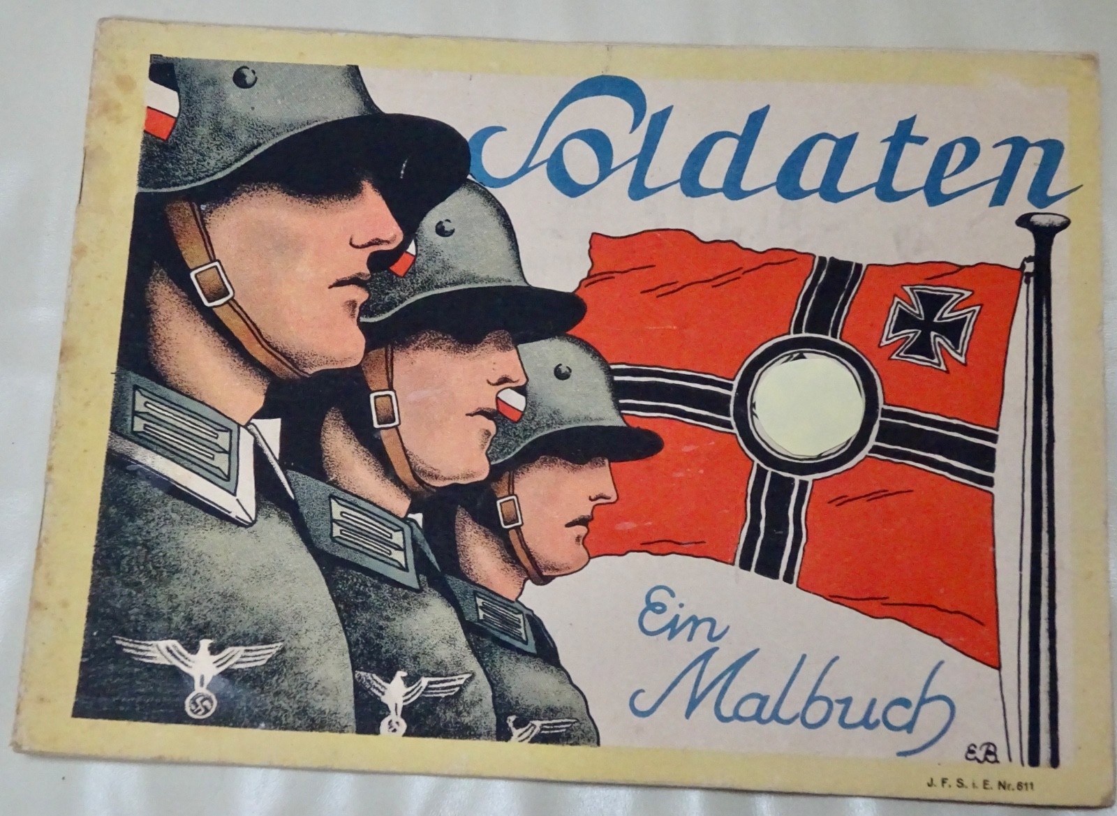 German Third Reich book 1938 Soldaten (soldiers) Win Malbuch (coloring book) Pre