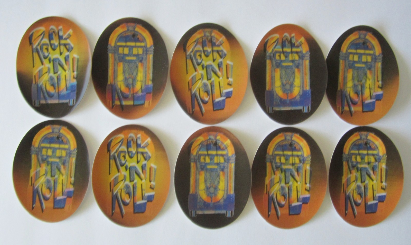 10 Rock 'n Roll / Jukebox Two-Phase 1960's Vari-Vue  Lenticular Pictures