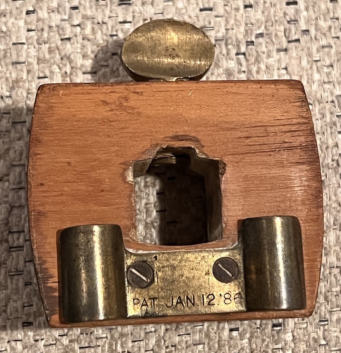 Antique Wooden Marking Gauge Mortise Marking Gauge Brass Patent Jan 12 1886