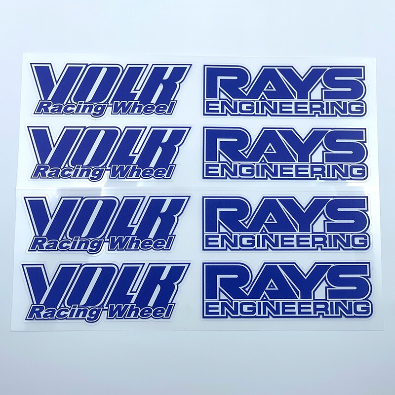 JDM Japan Rays Engineering VOLK Racing TE37 Wheel decals sticker 8pcs Blue