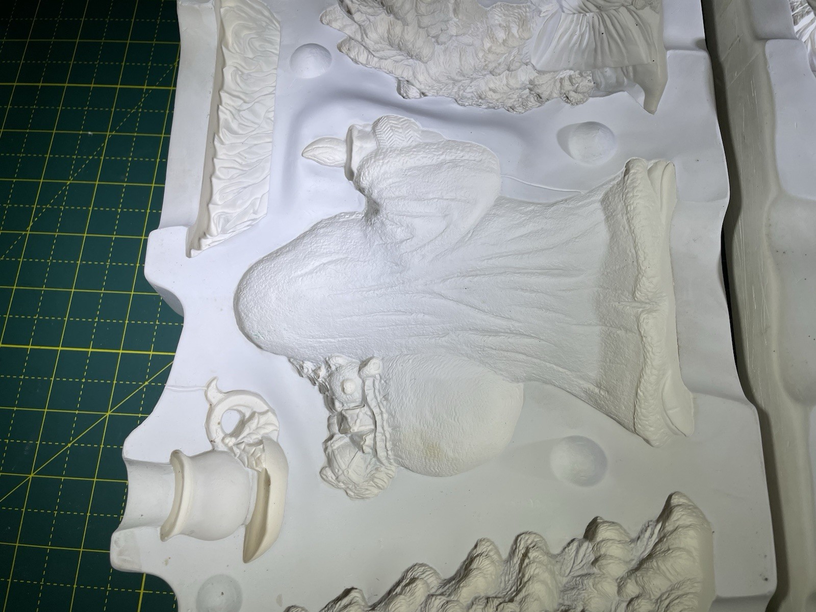 Nowell's NM-1752 Christmas Tree Santa Wreath Candle & Stand Ceramic Slip Mold