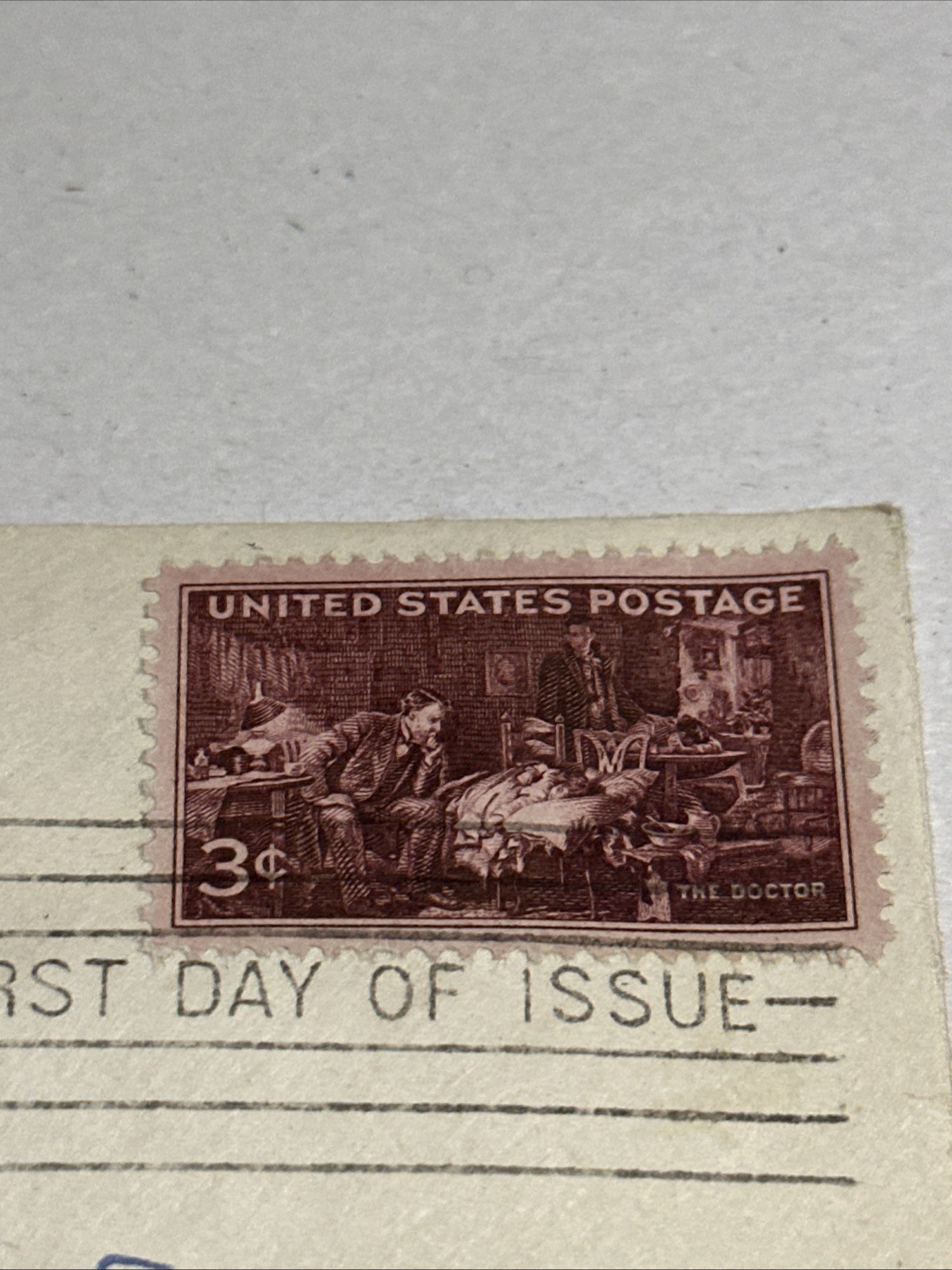 1947 First Day of Use The Doctor Stamp Cover Letter Envelope